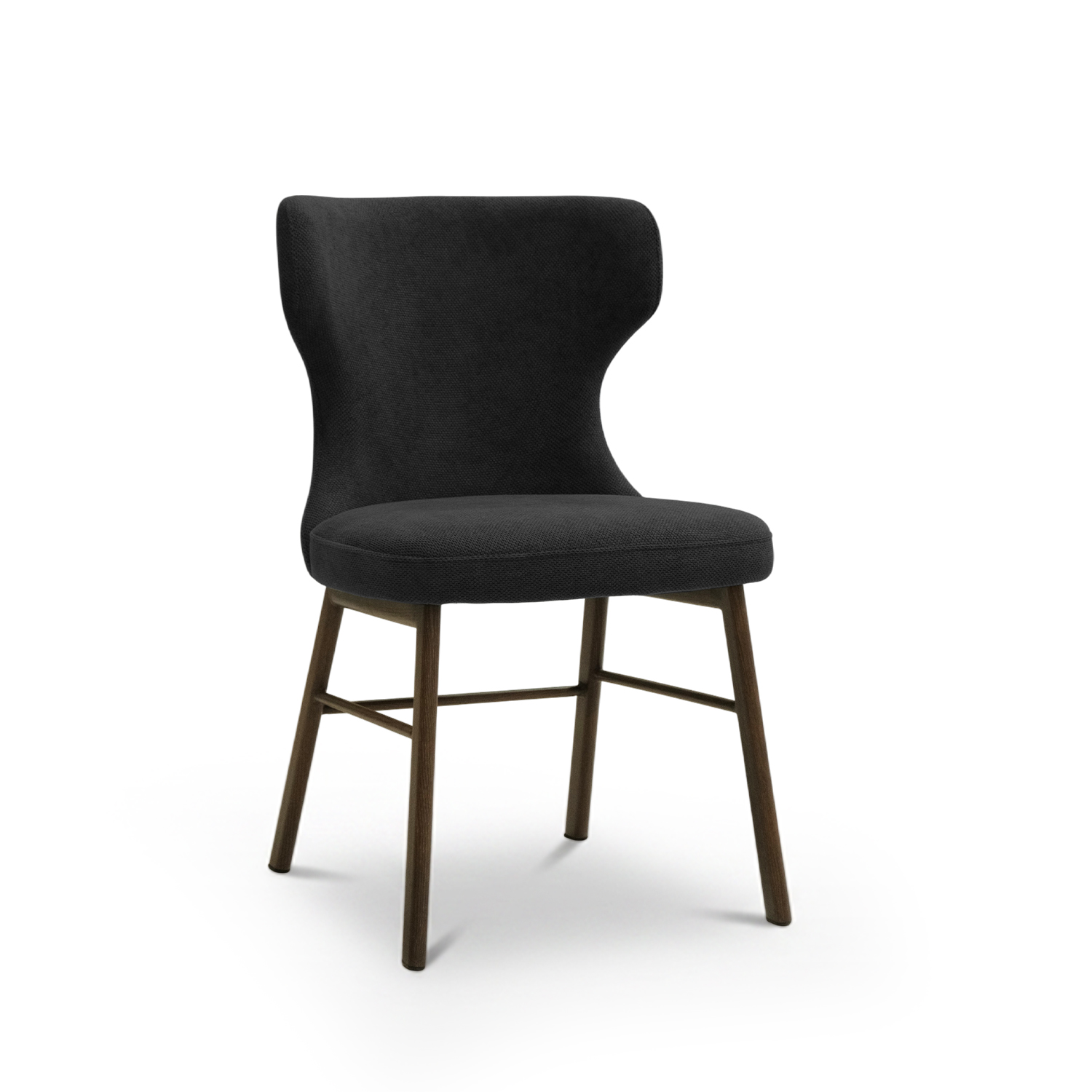 Stellar Walnut Dining Chair Coal Grey