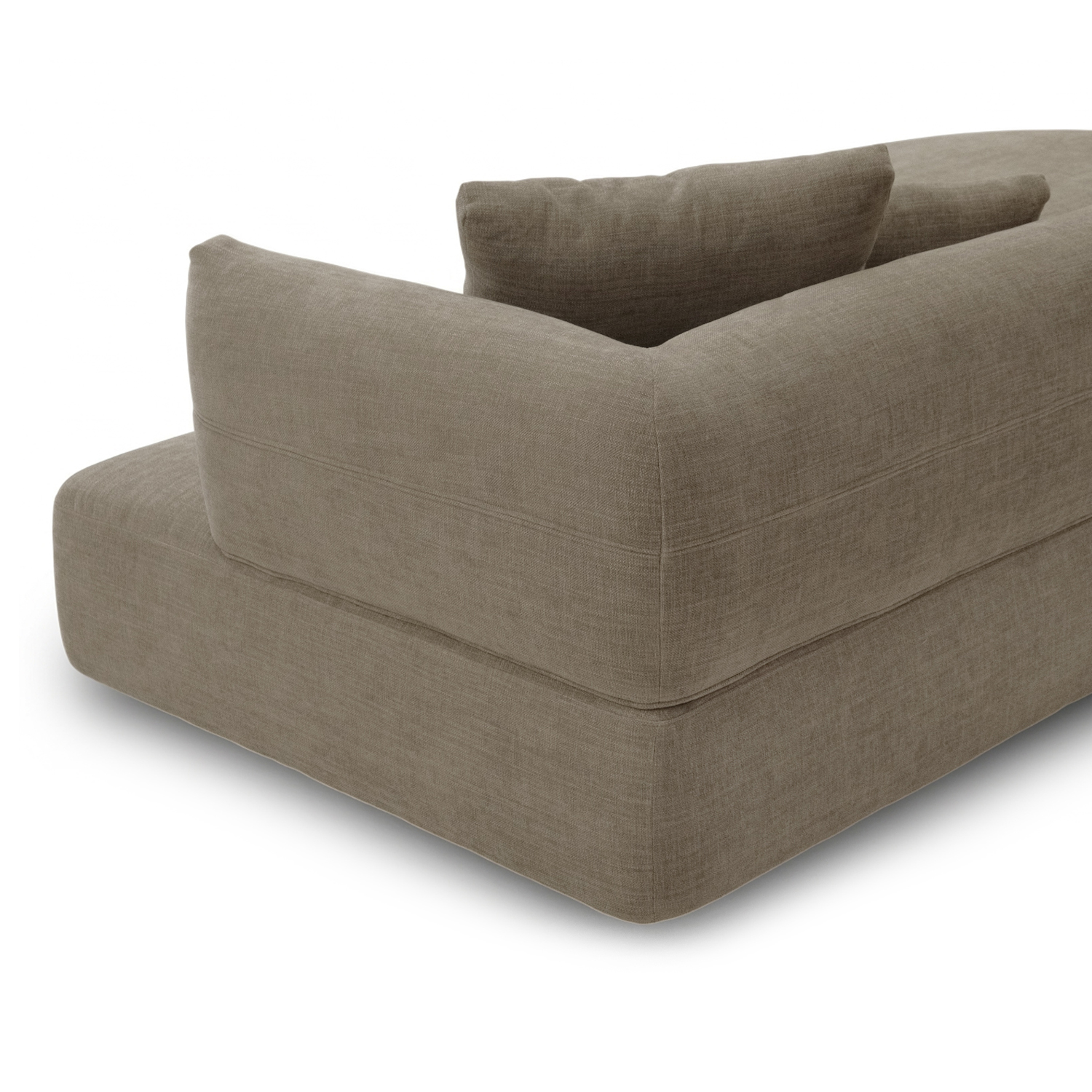 Giselle Sand Brown Round Chaise Right Sectional Sofa