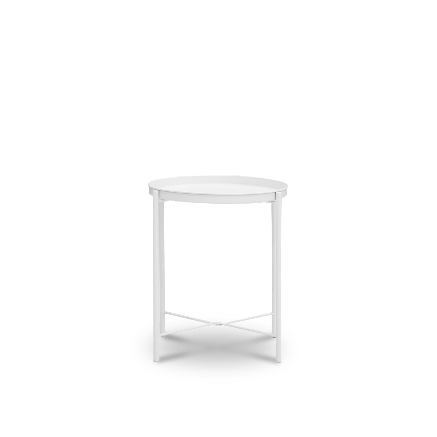 Hani Matt White Tray Side Table