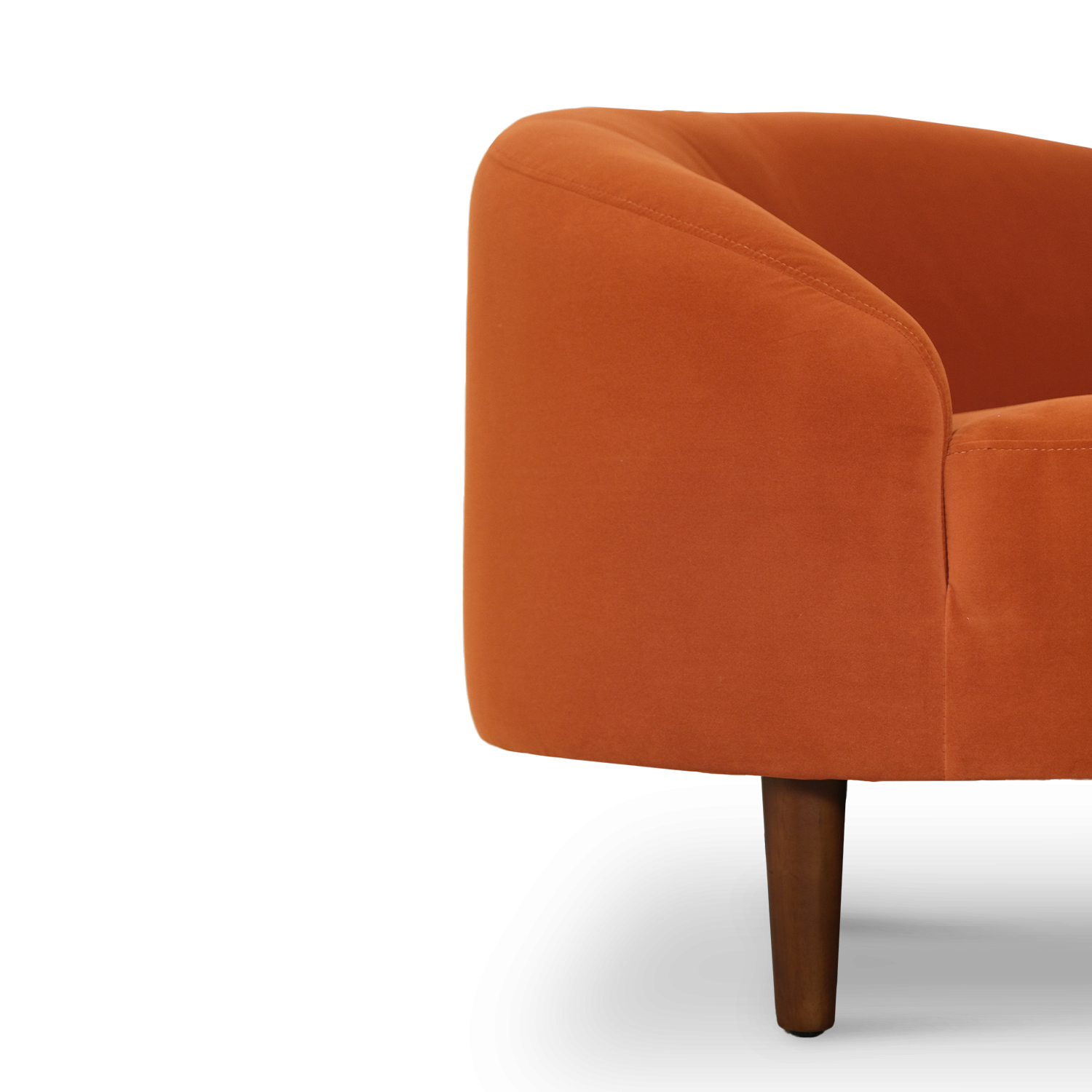 Desirée Umber Brown 3 Seater Sofa
