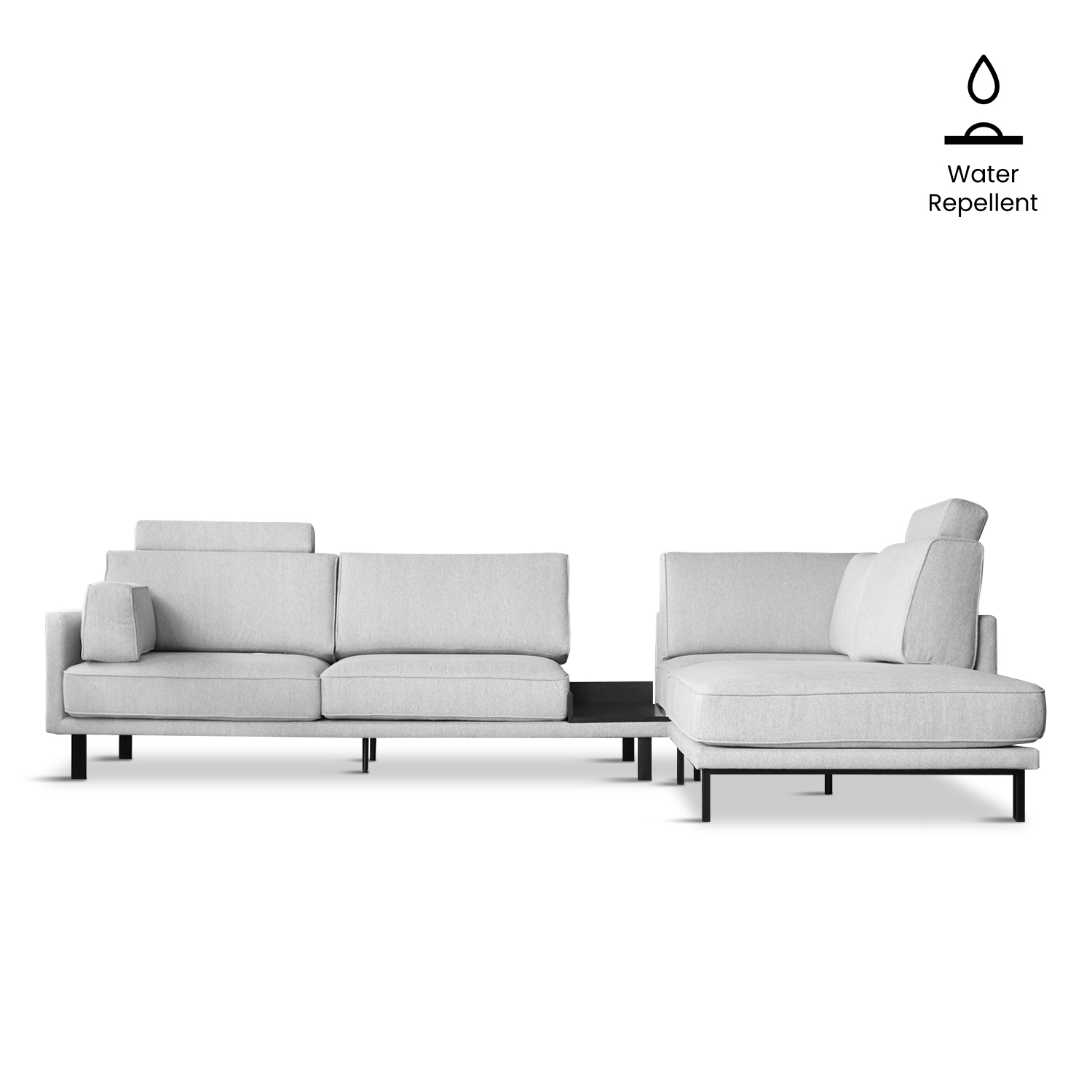 Elliott Flint Grey Left Corner Sofa