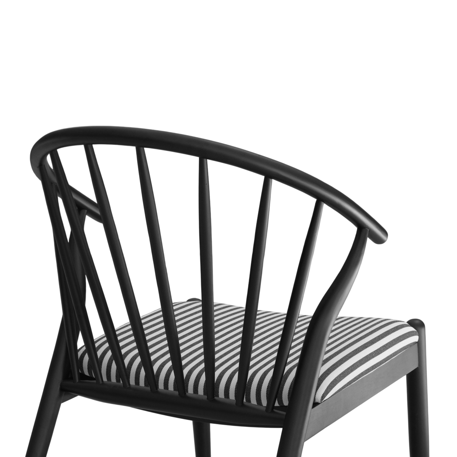 Quinn Ebony Lounge Chair Stripes