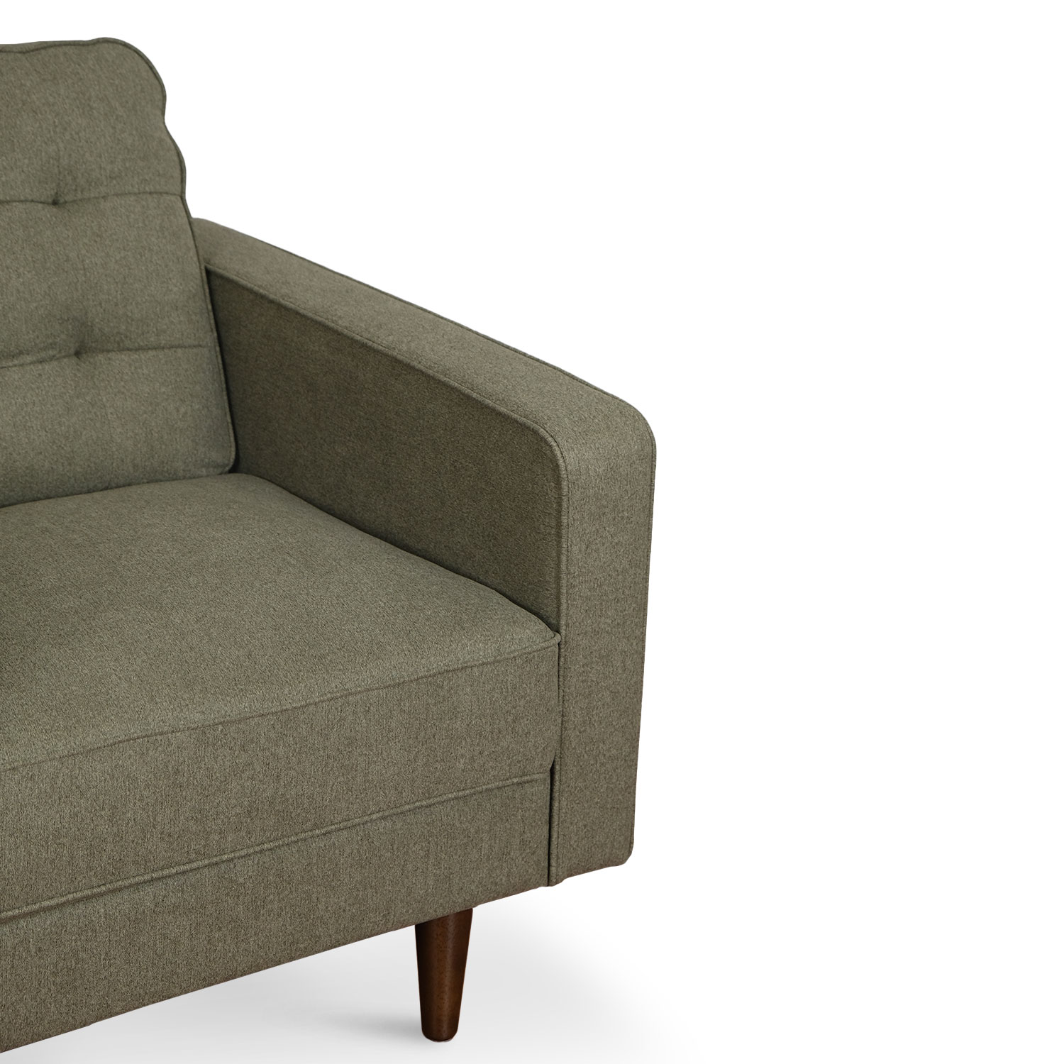 Jane Retro Green Mid-Century 1 Seater Sofa