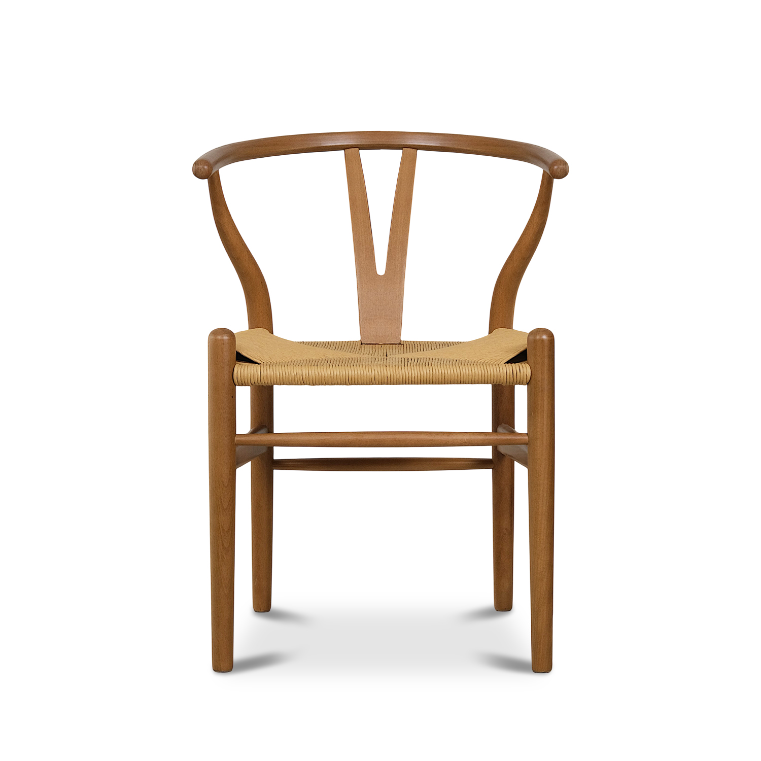 Replica Wishbone Chair - Brown & Natural
