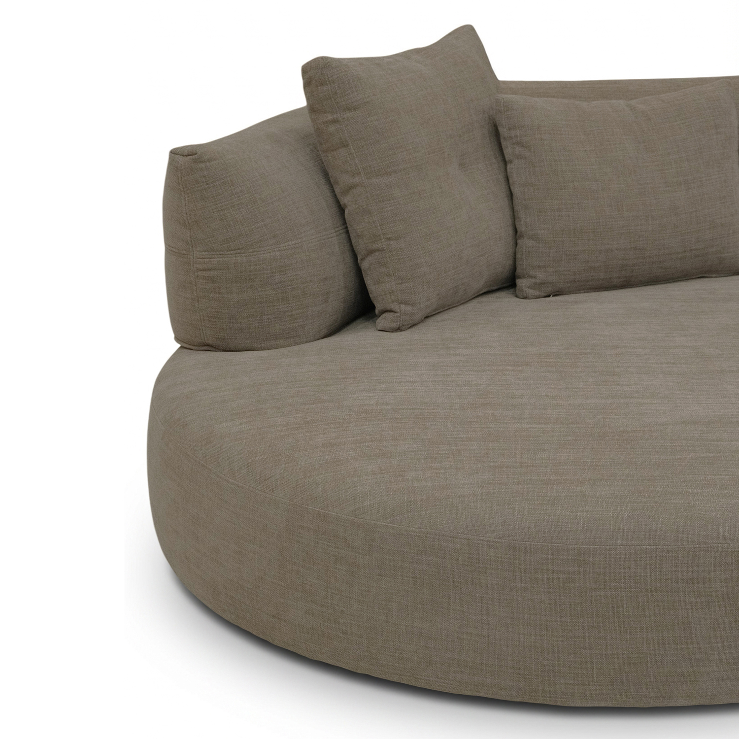 Giselle Sand Brown Round Chaise Right Sectional Sofa