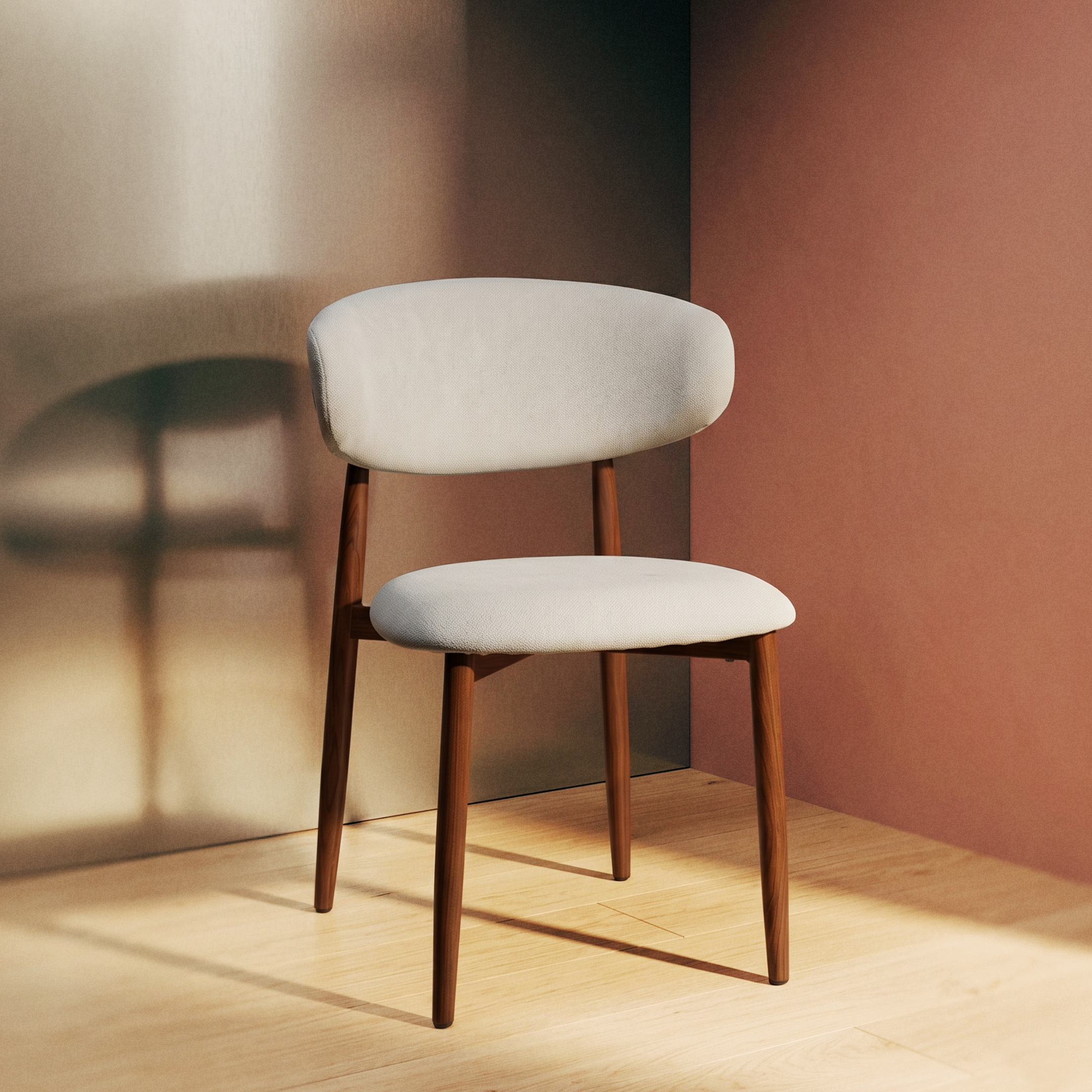 Bliss Walnut Dining Chair Mist Grey