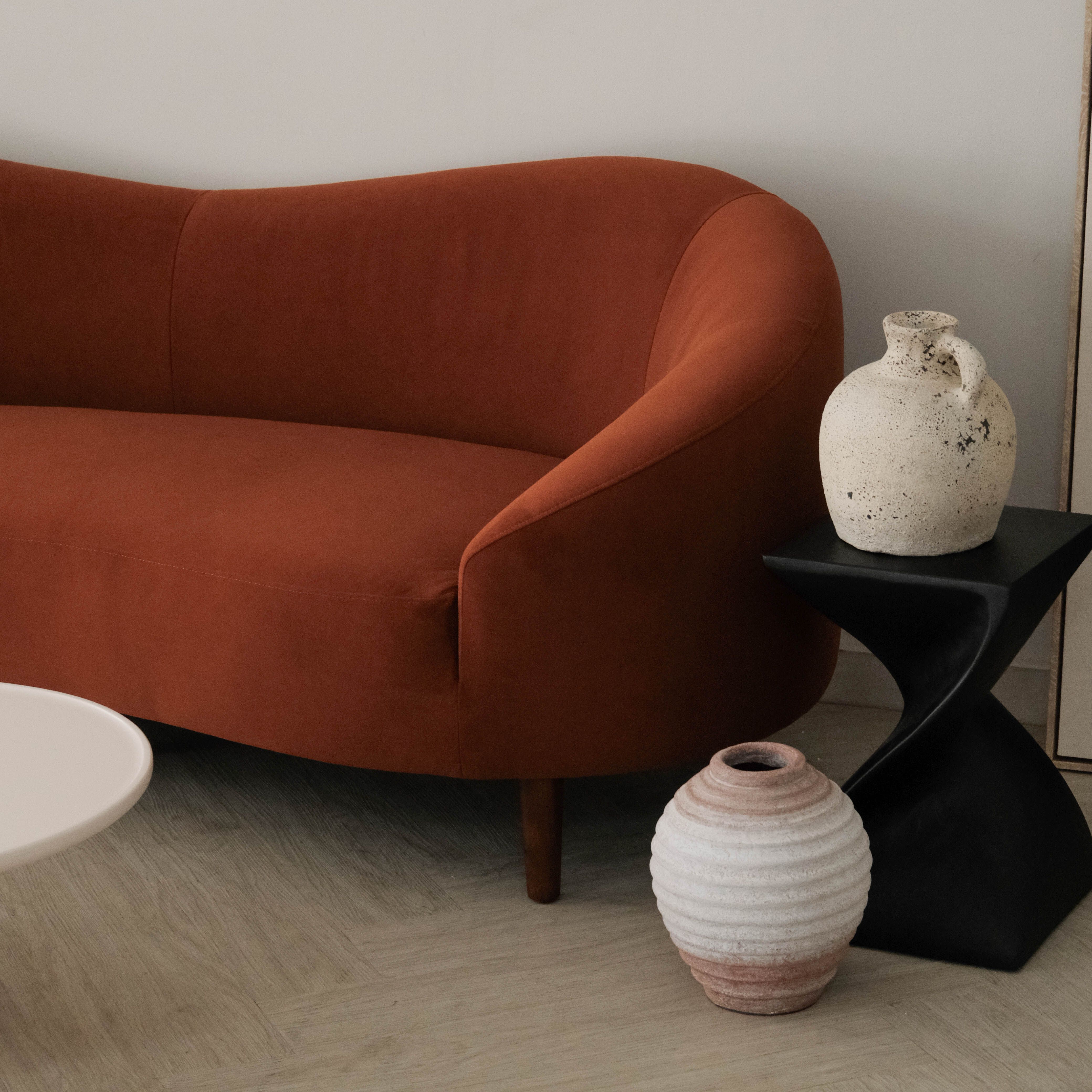 Desirée Umber Brown 3 Seater Sofa