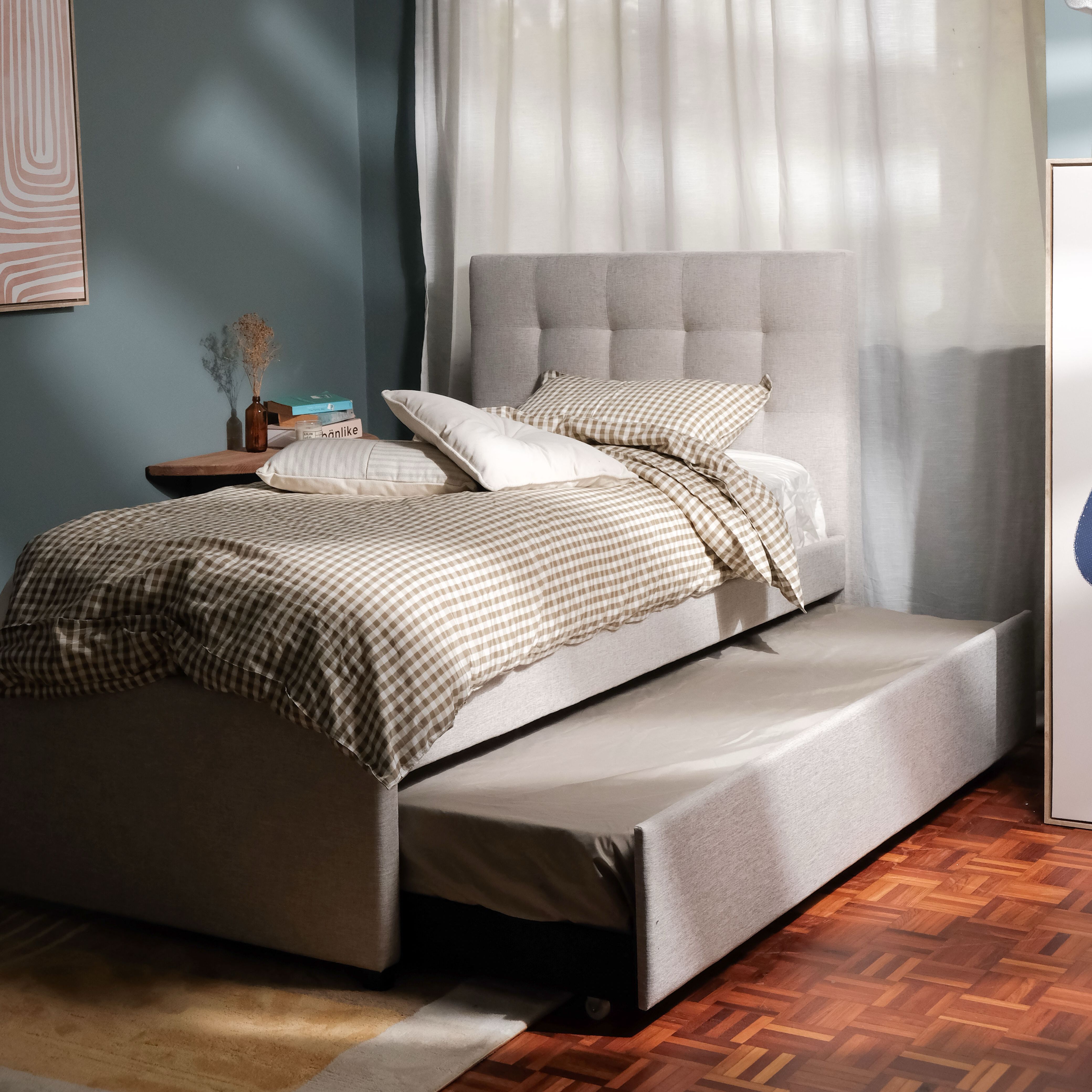 Lillian Oatmeal Single Trundle Bed