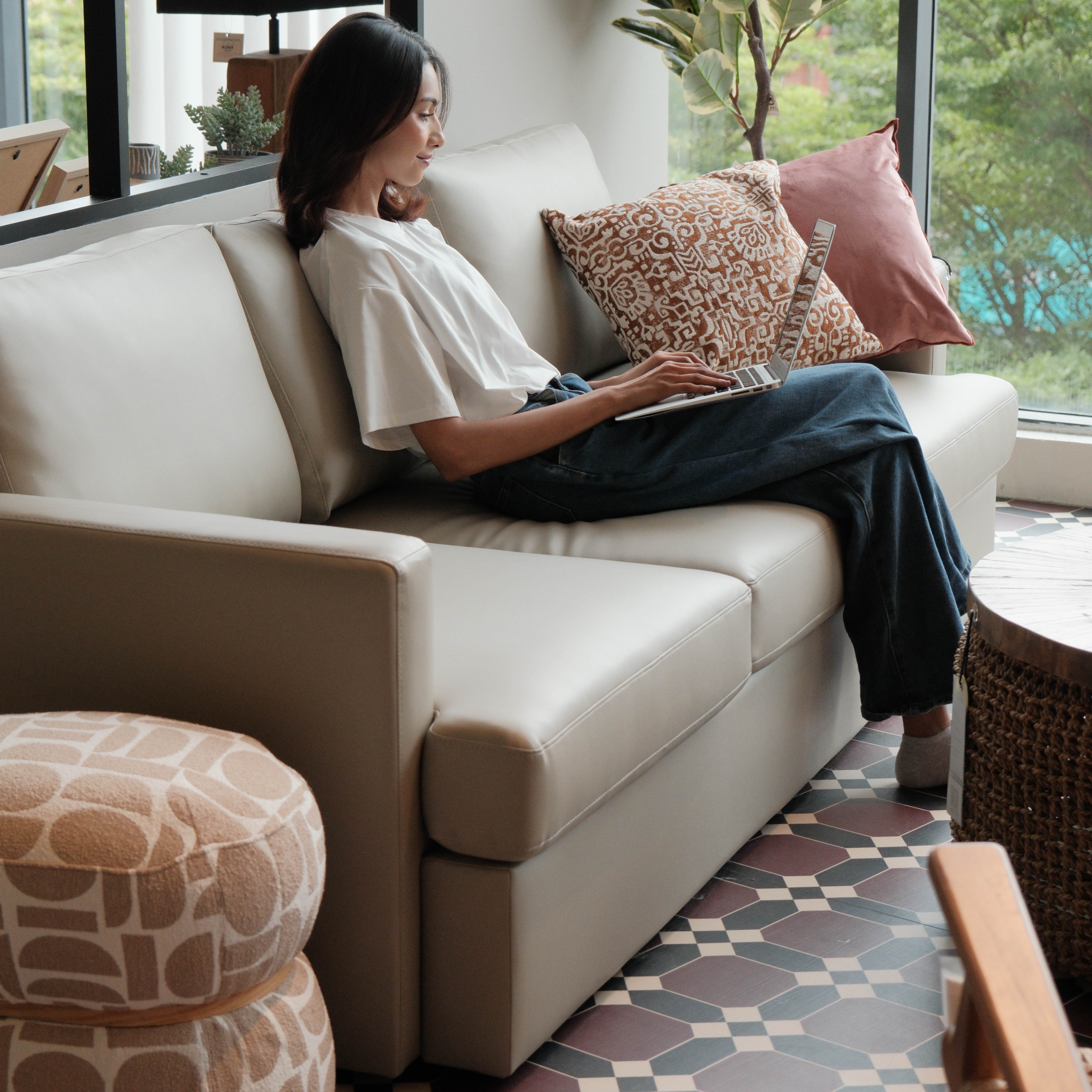 Archer Taupe 3 Seater Sofa