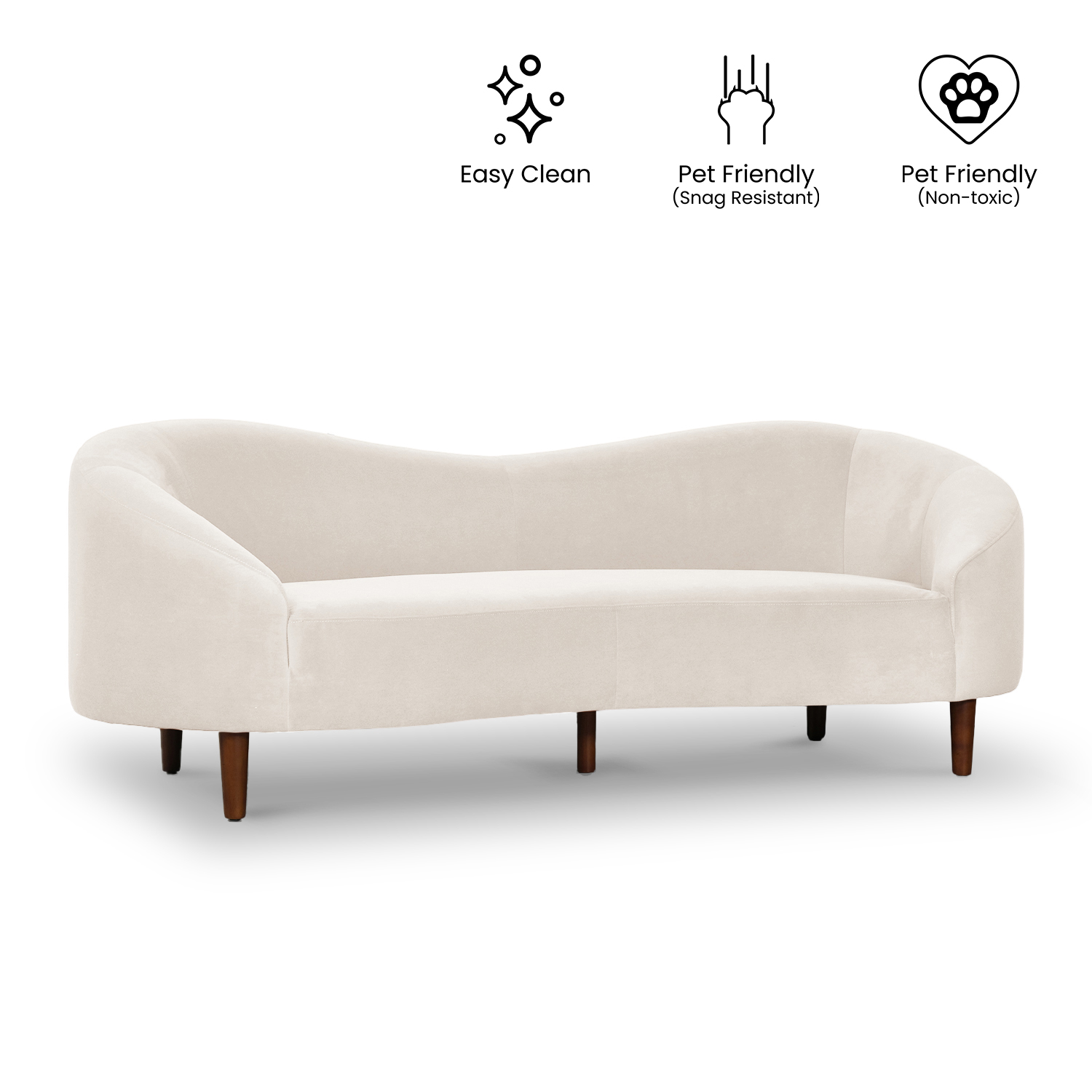 Desirée Creme 3 Seater Sofa