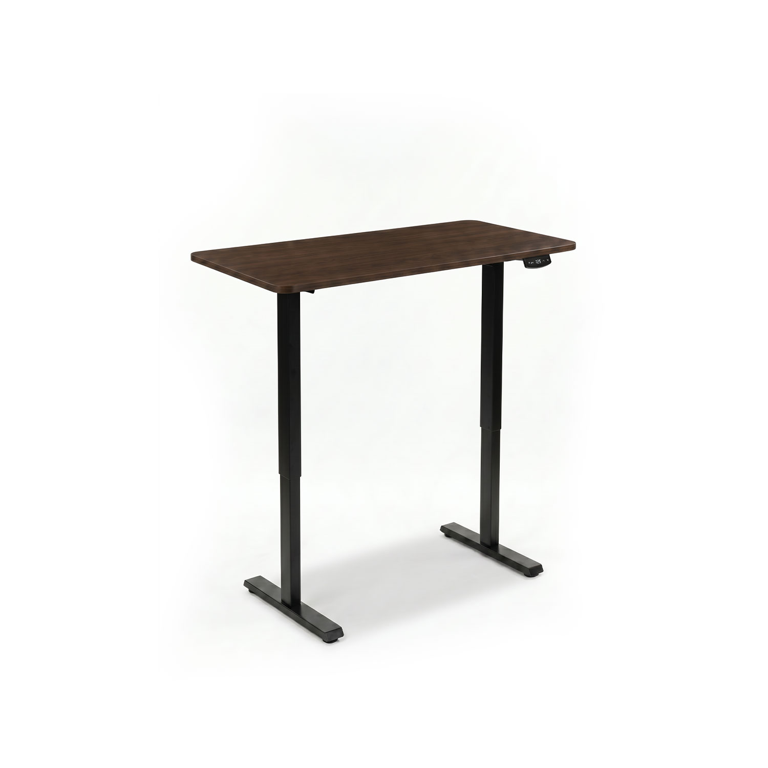 Felix Lite Adjustable Standing Desk 120x60cm - Walnut & Matt Black
