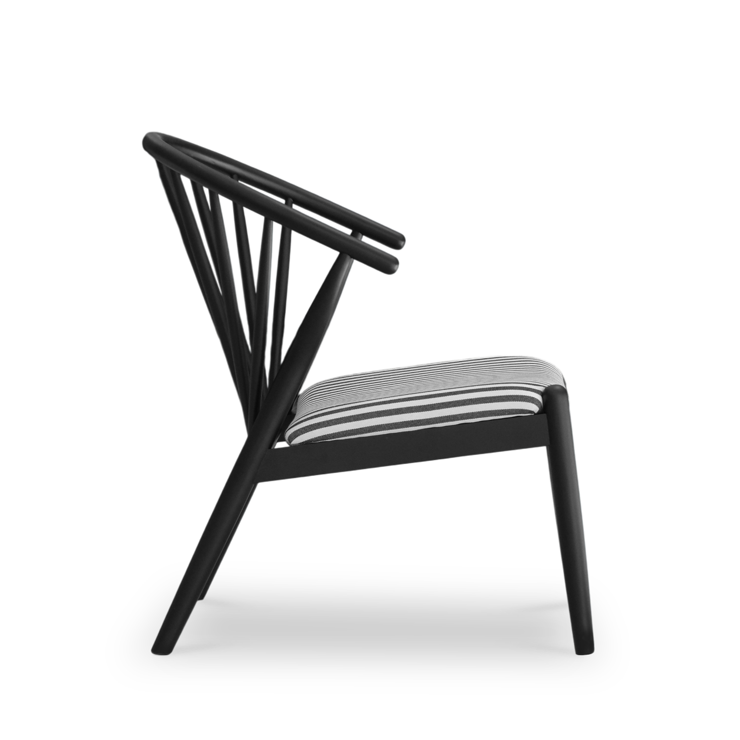 Quinn Ebony Lounge Chair Stripes