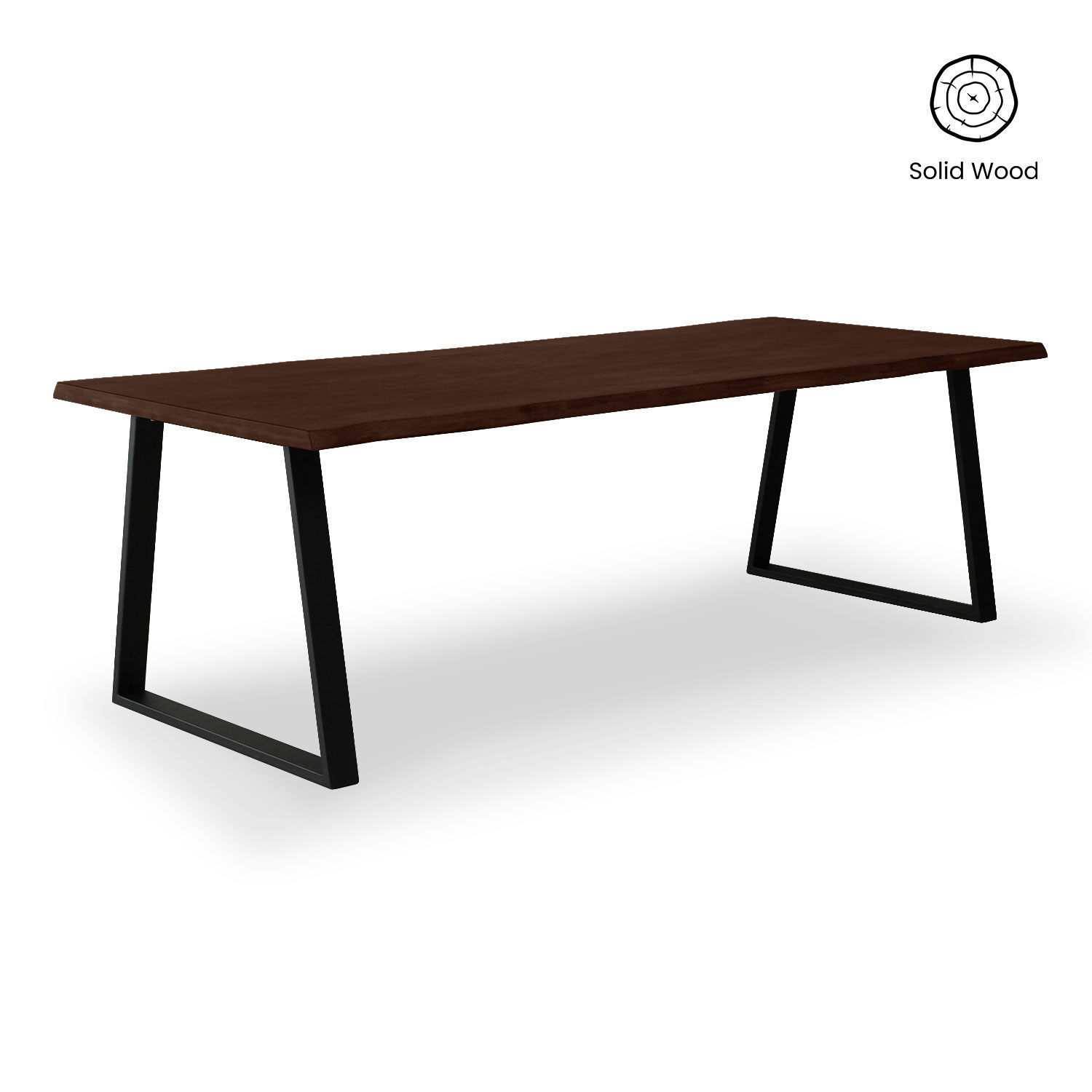 Fletcher Mahogany Faux Live Edge Dining Table 240cm