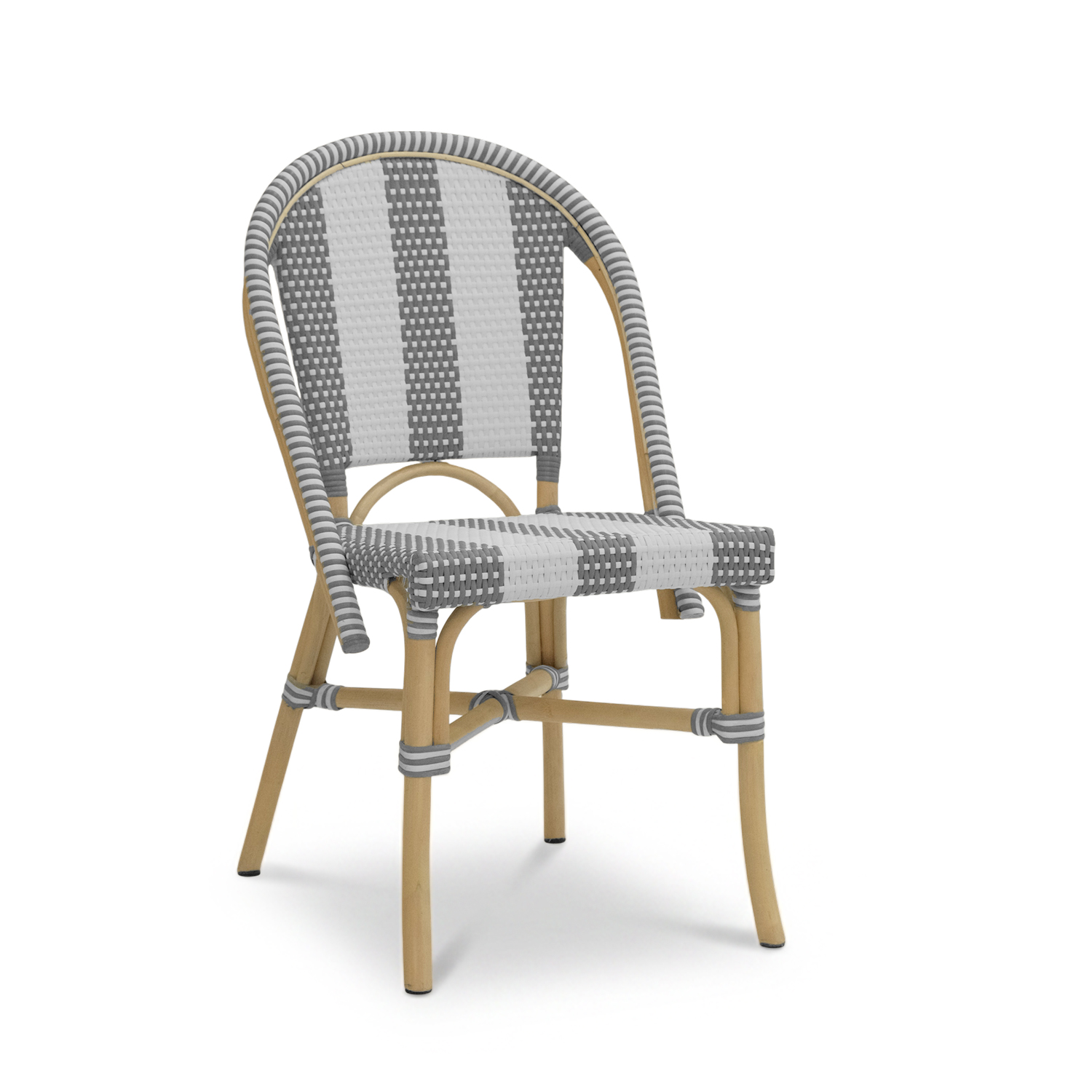 Timor Rattan Dining Chair White & Grey