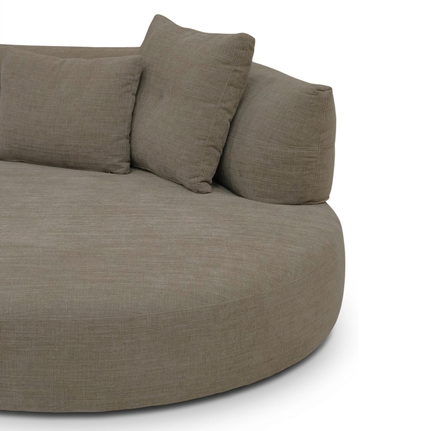 Giselle Sand Brown Round Chaise Left Sectional Sofa