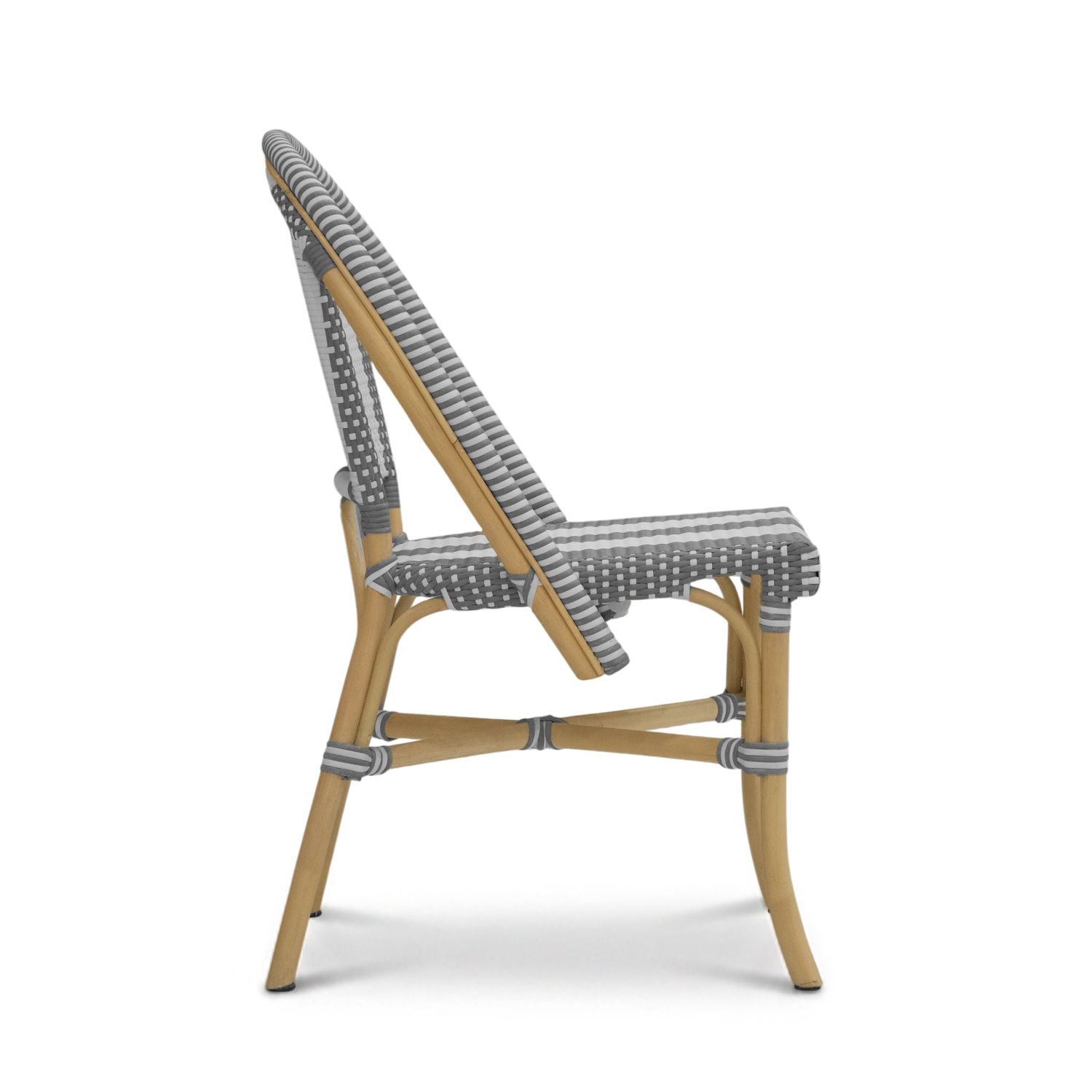 Timor Rattan Dining Chair White & Grey