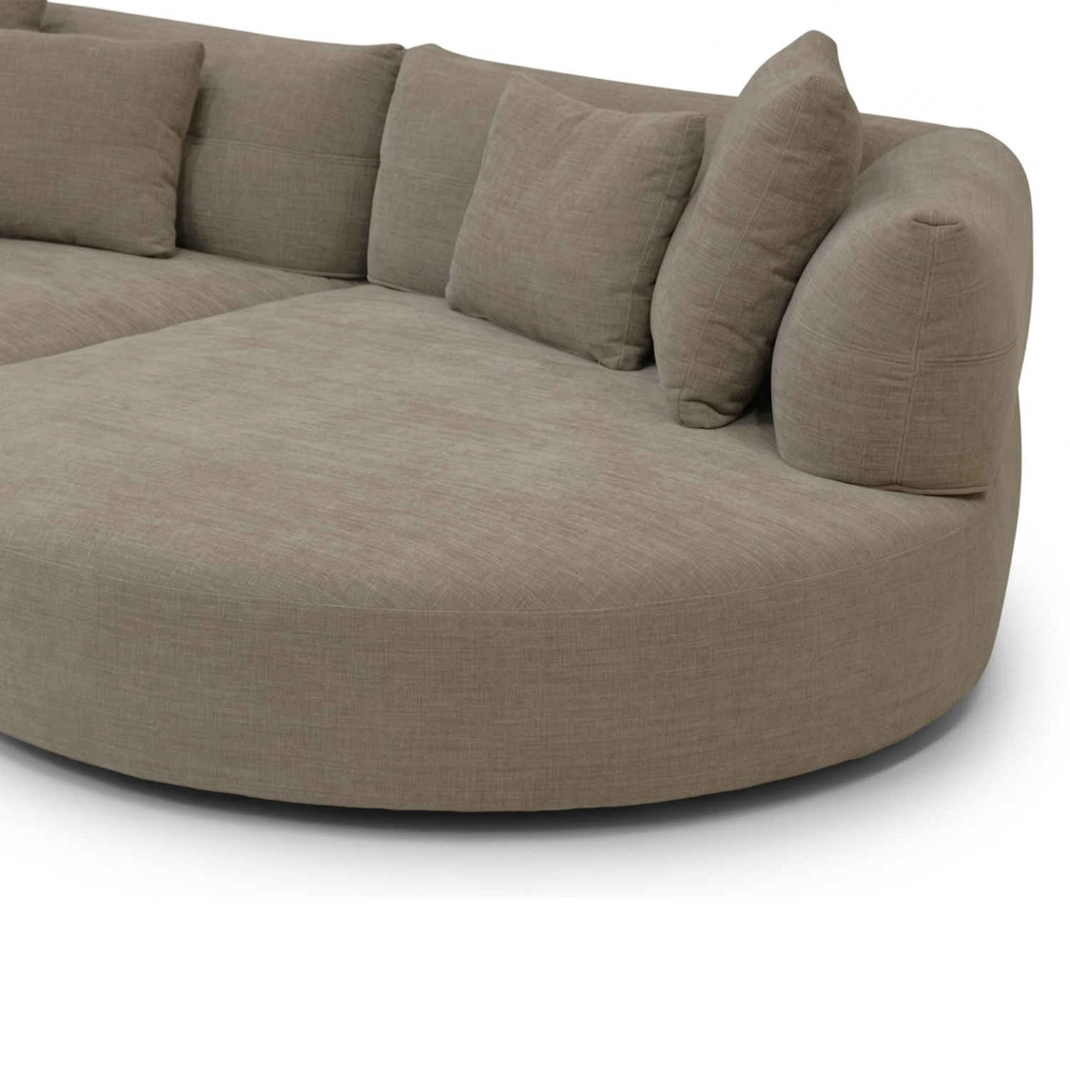 Giselle Sand Brown Round Chaise Left Sectional Sofa
