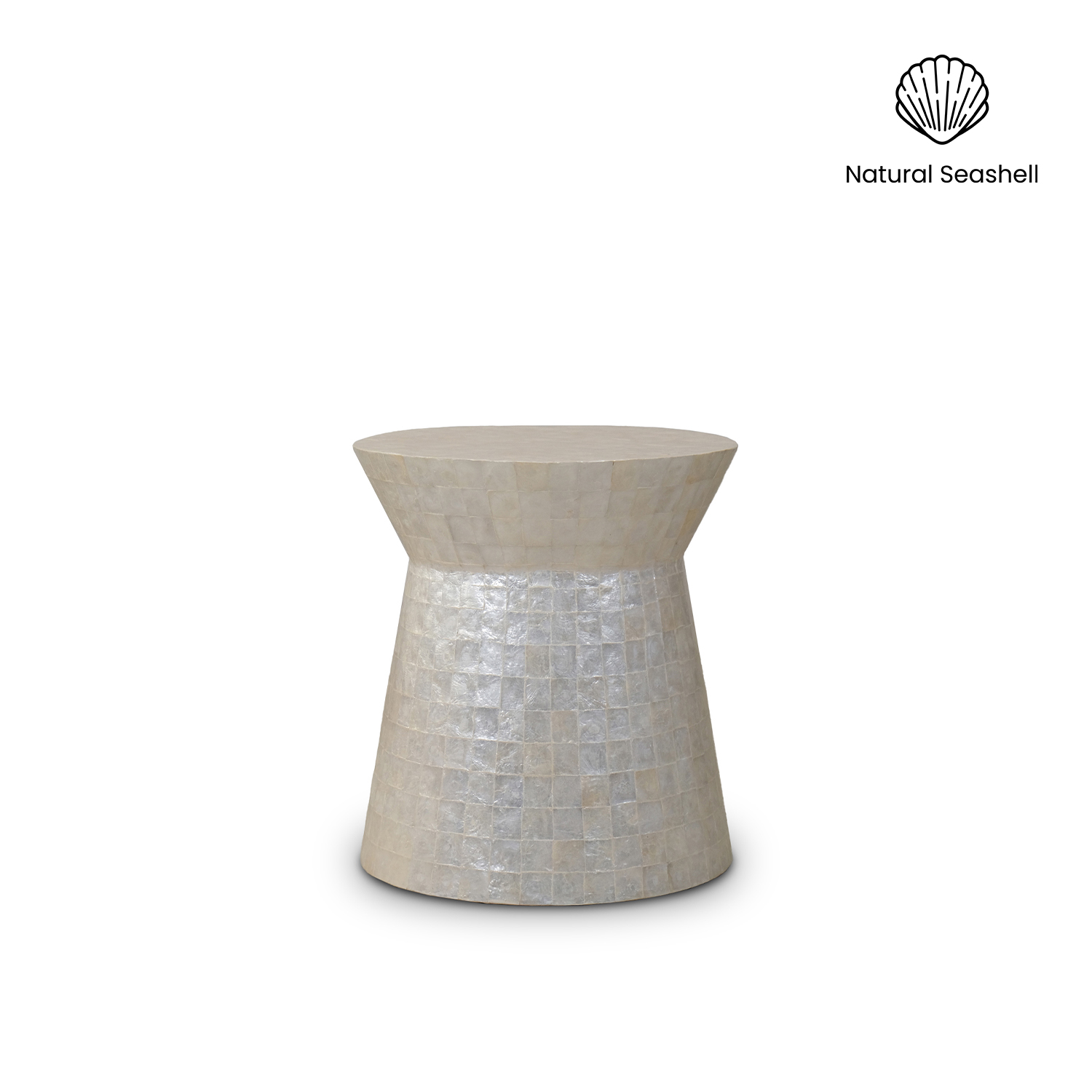 Putri Capiz White Side Table