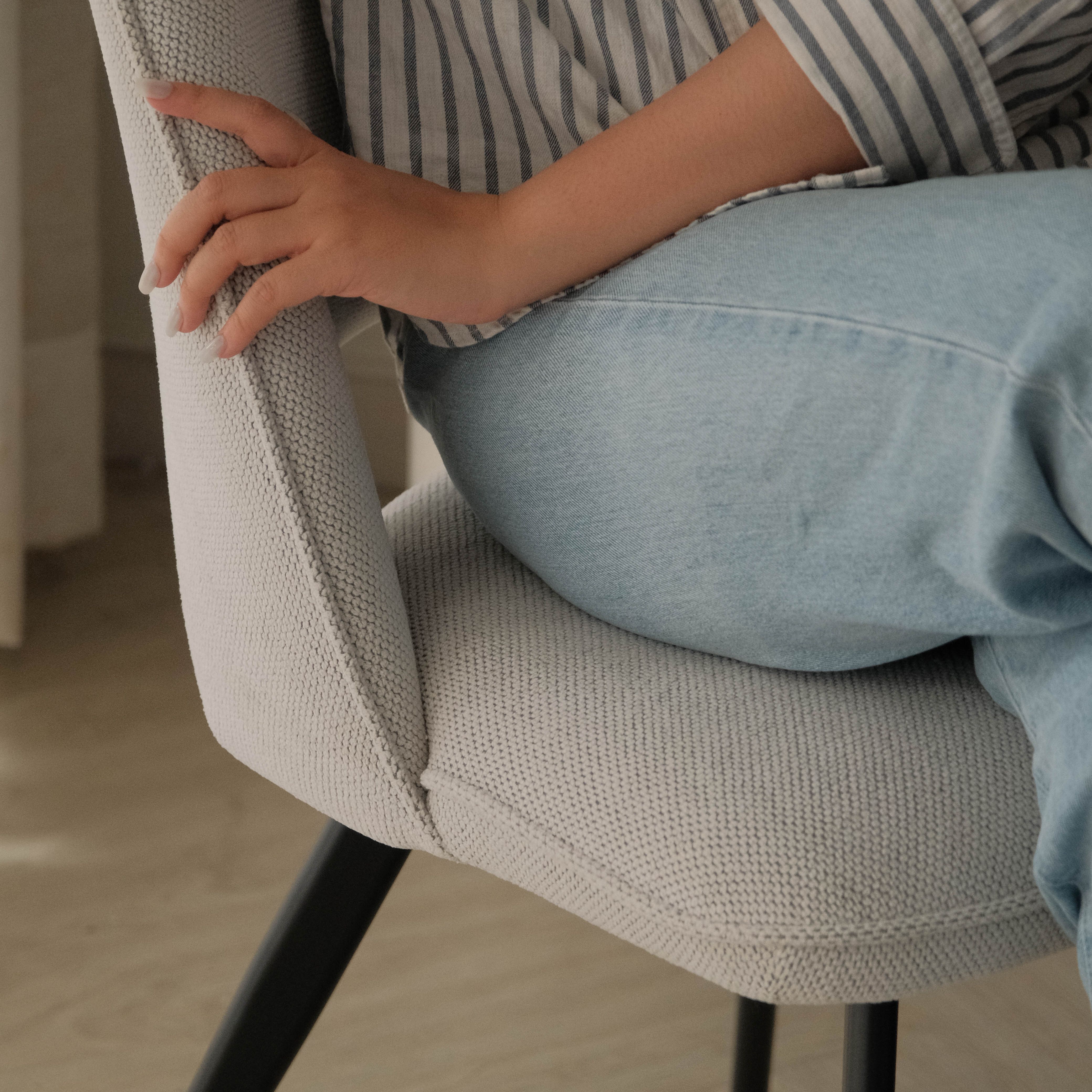 Mona Ivory Dining Chair