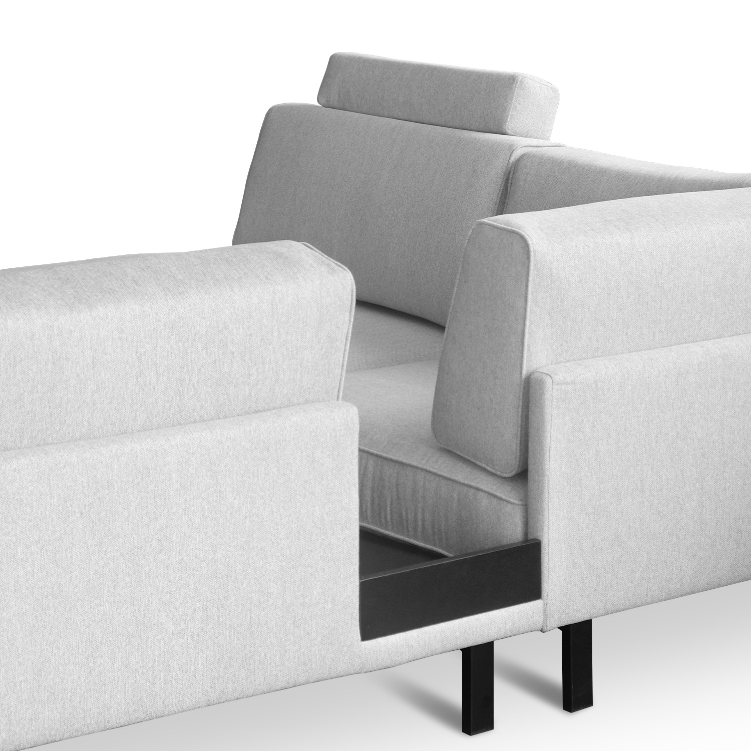 Elliott Flint Grey Right Corner Sofa