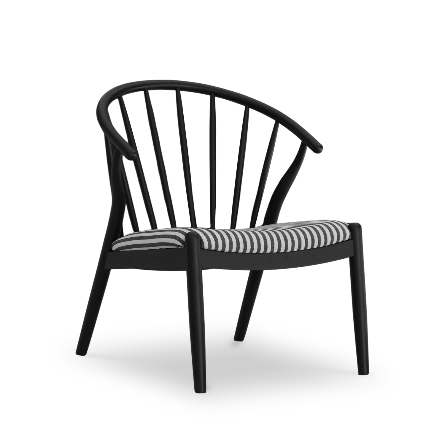Quinn Ebony Lounge Chair Stripes