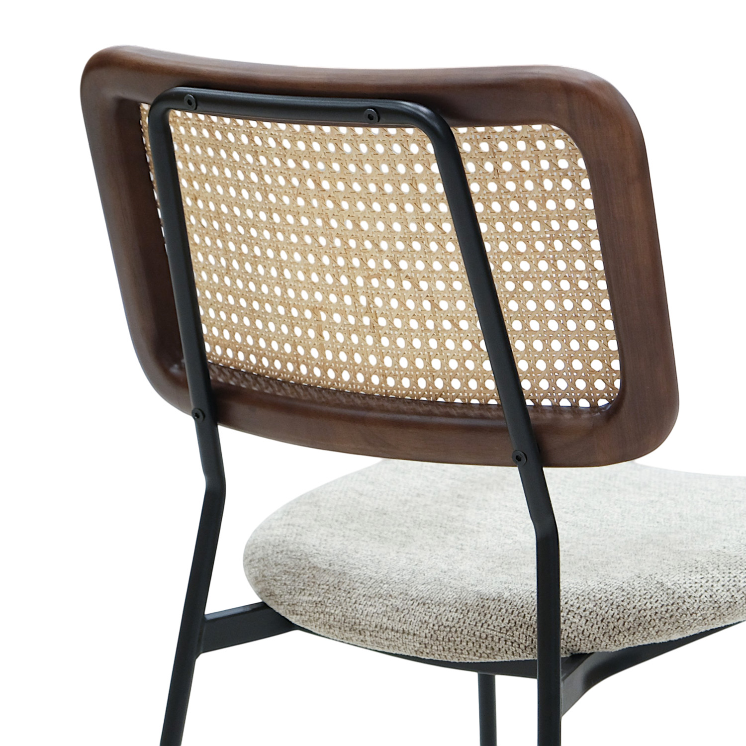 Gaia Dark Brown Chair Stone Beige