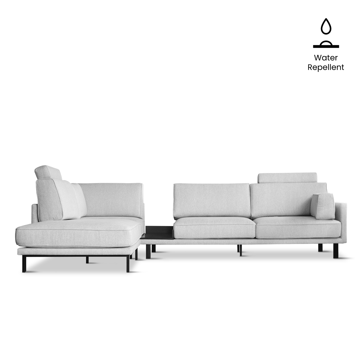 Elliott Flint Grey Right Corner Sofa