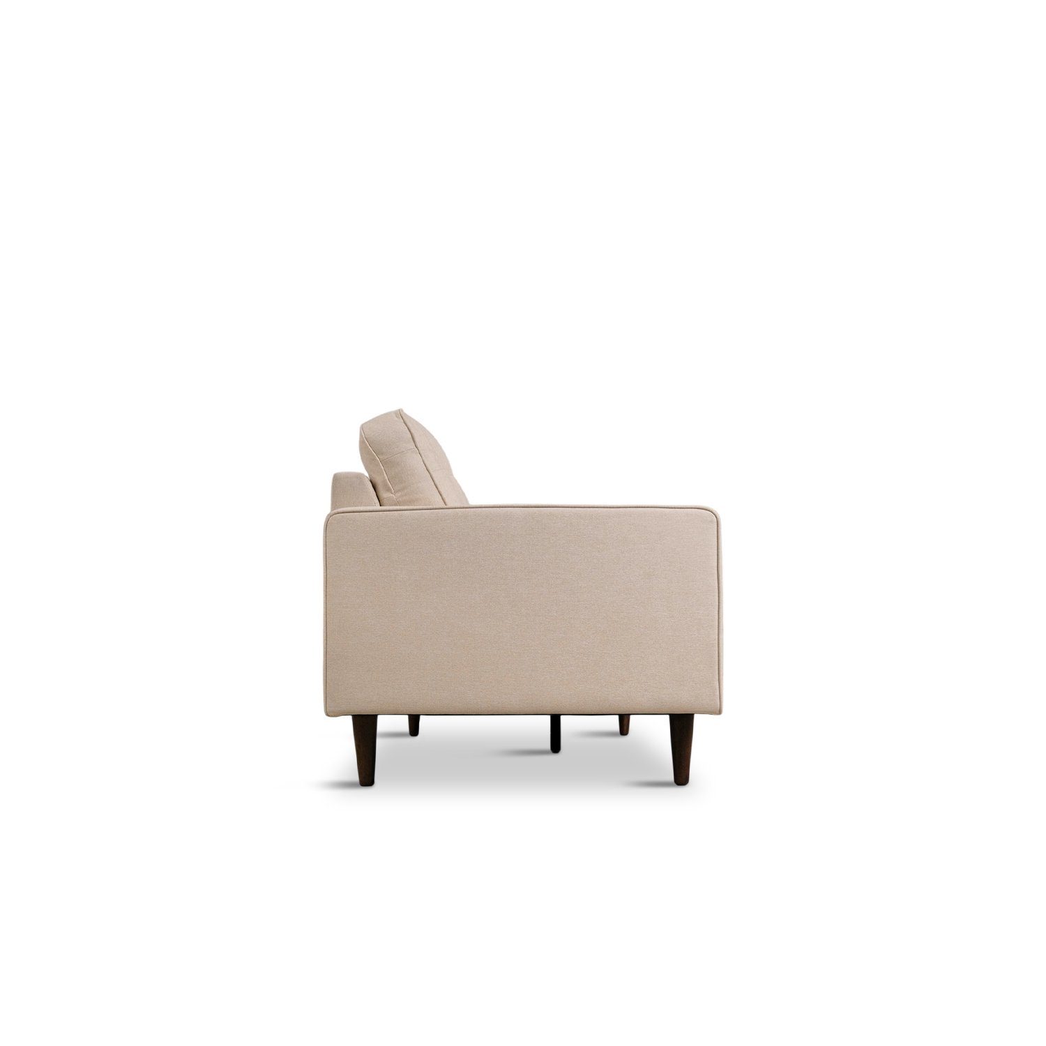 Jane Light Beige Mid-Century 3 Seater Sofa