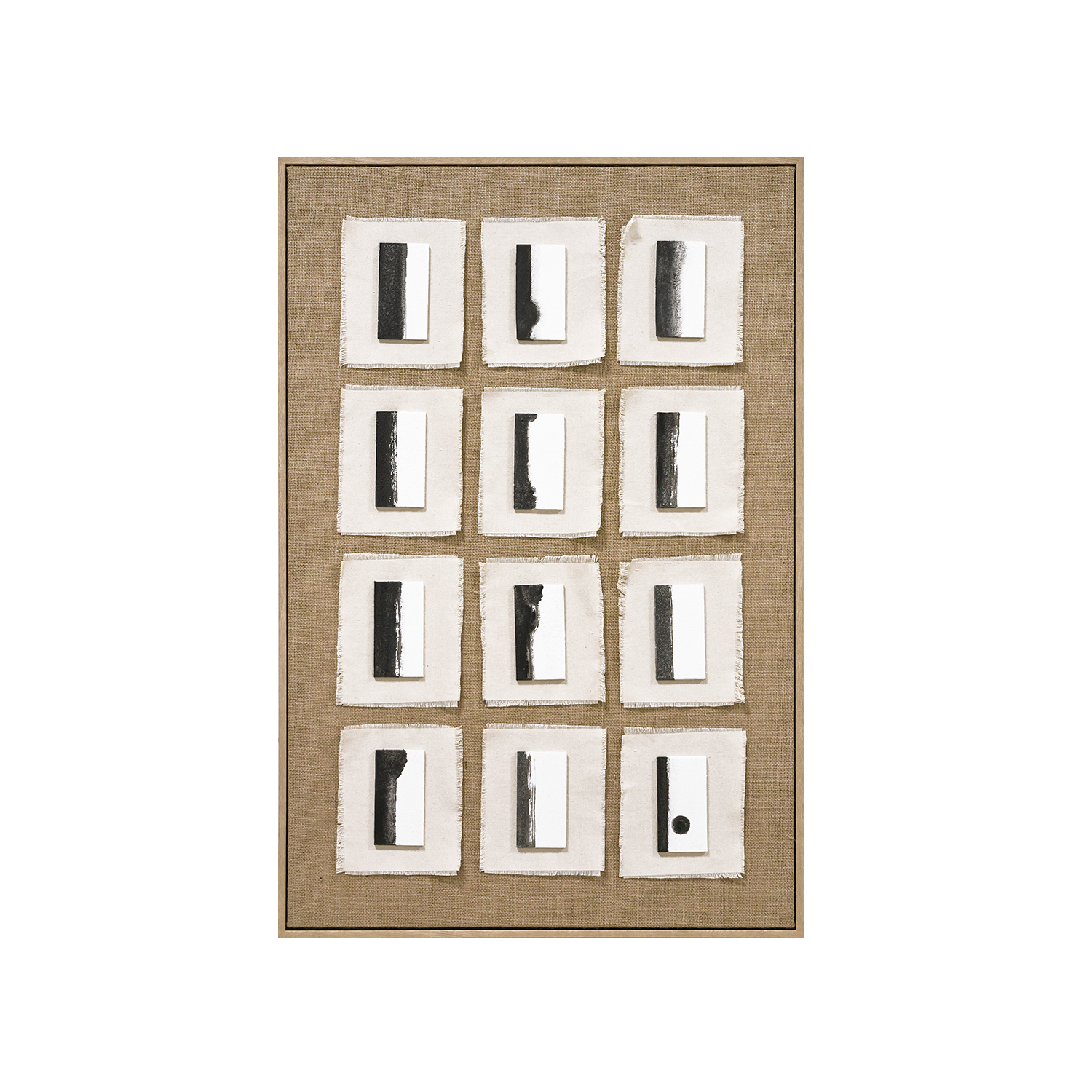 Framed Canvas 60x90cm Linen & Board - Twelve Shadows
