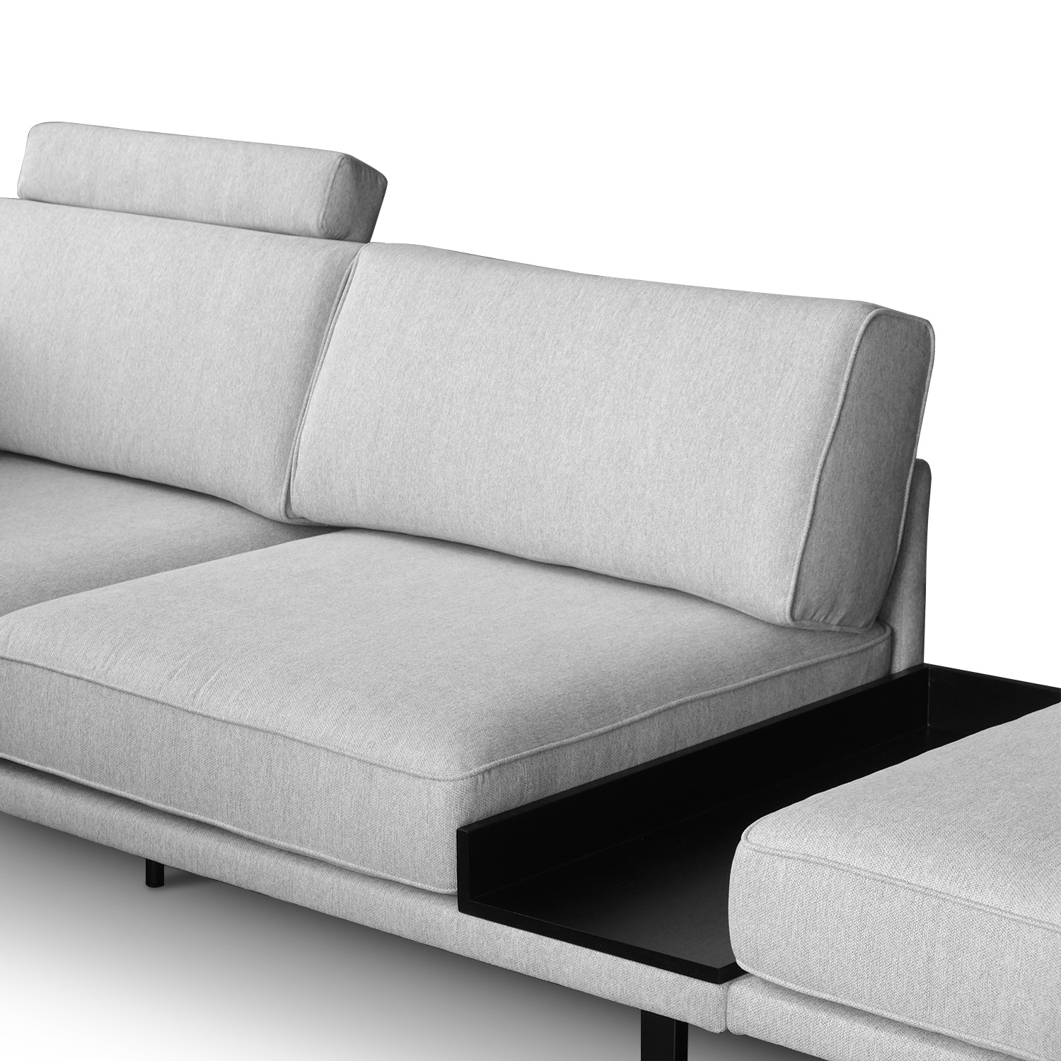 Elliott Flint Grey Right Arm 4 Seater Sofa