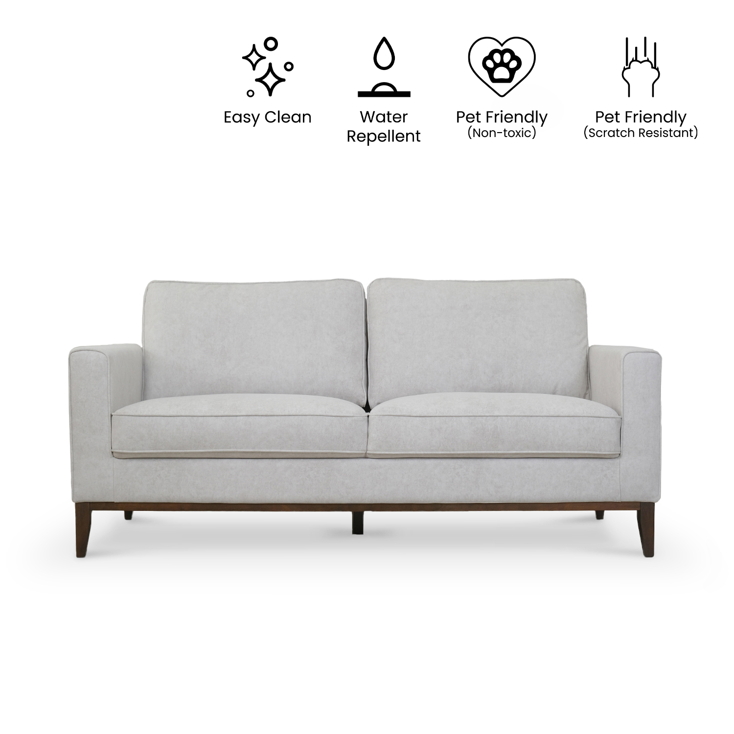 Eloise Flint Grey 3 Seater Sofa