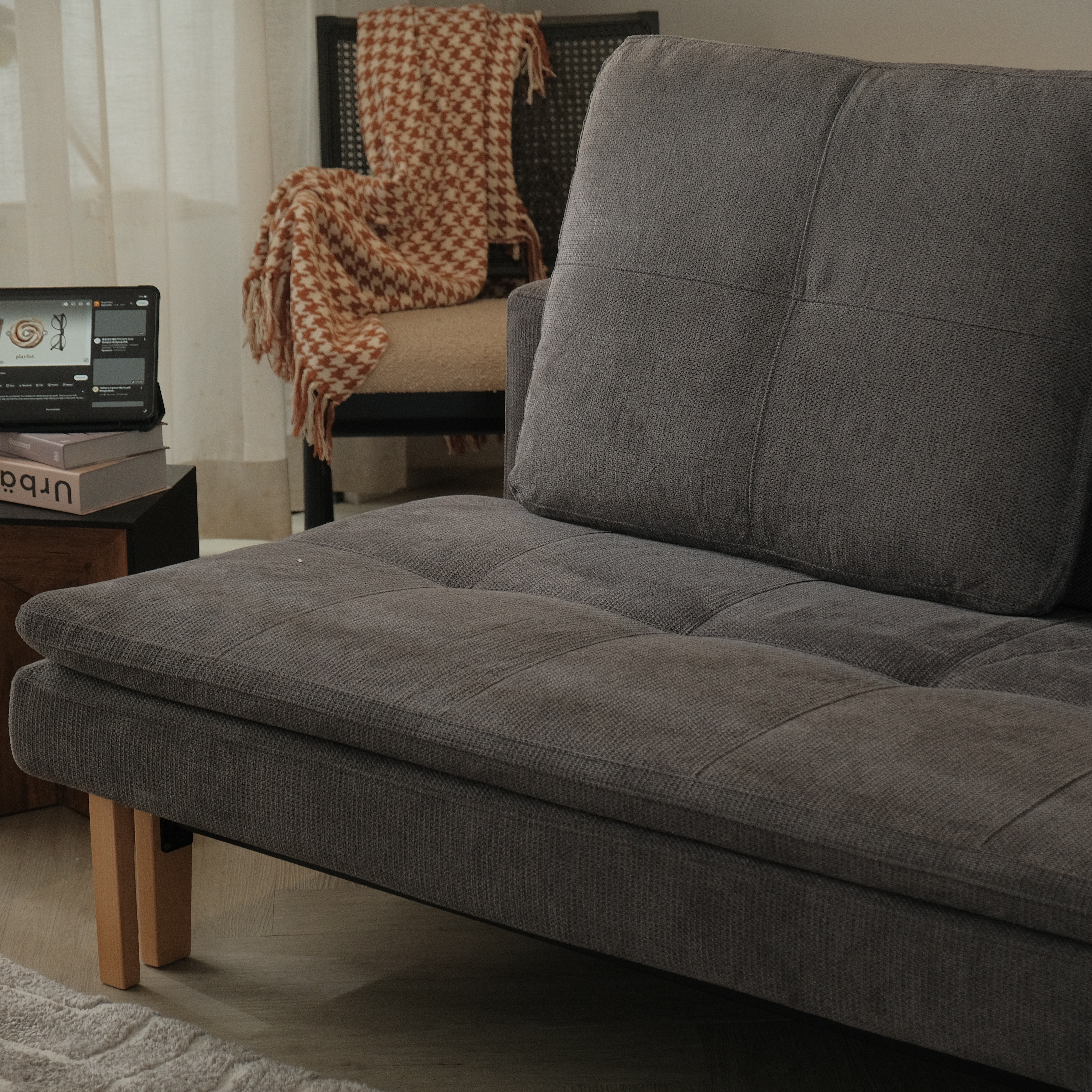 Fio Pebble Grey Sofa Bed