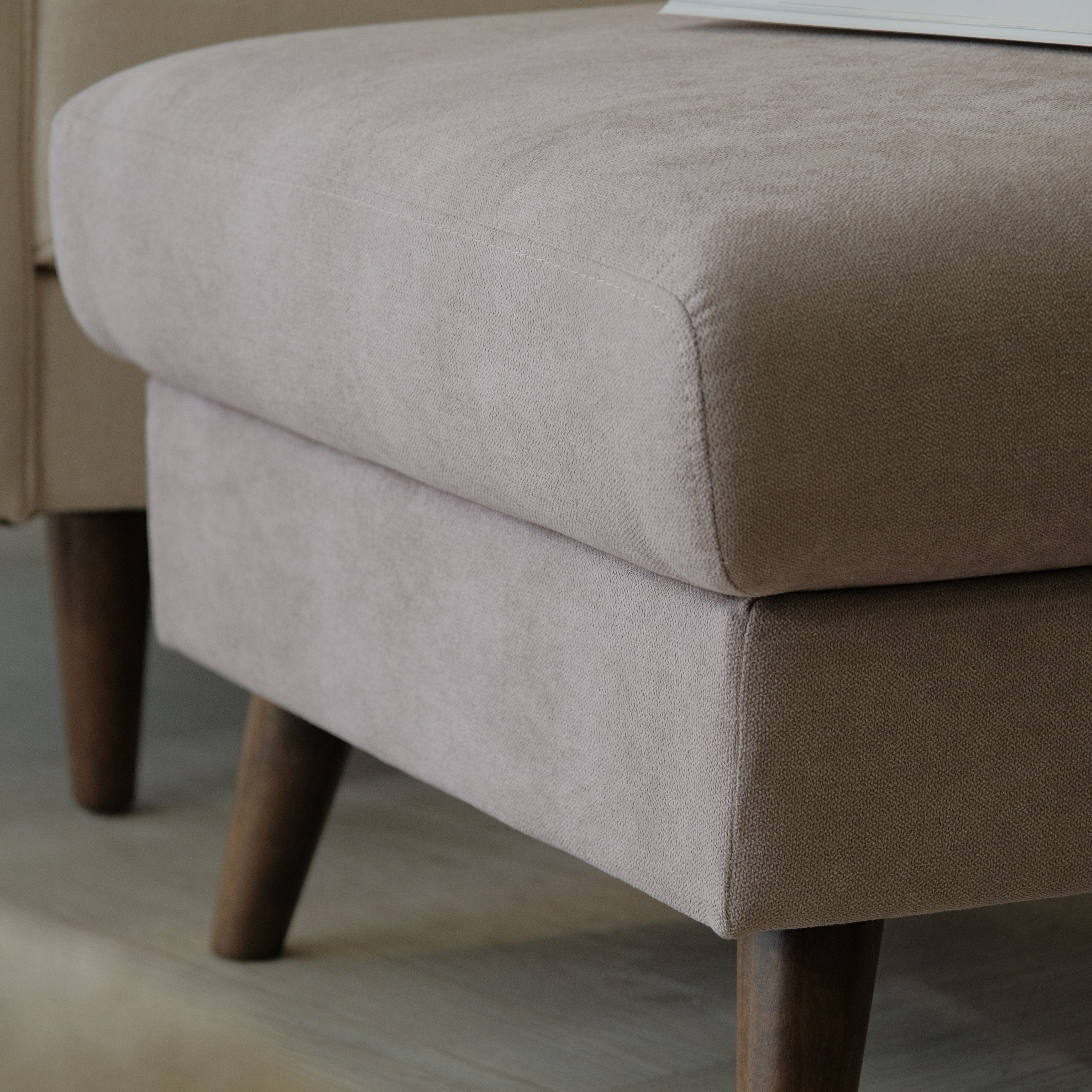 Riko Light Brown Ottoman