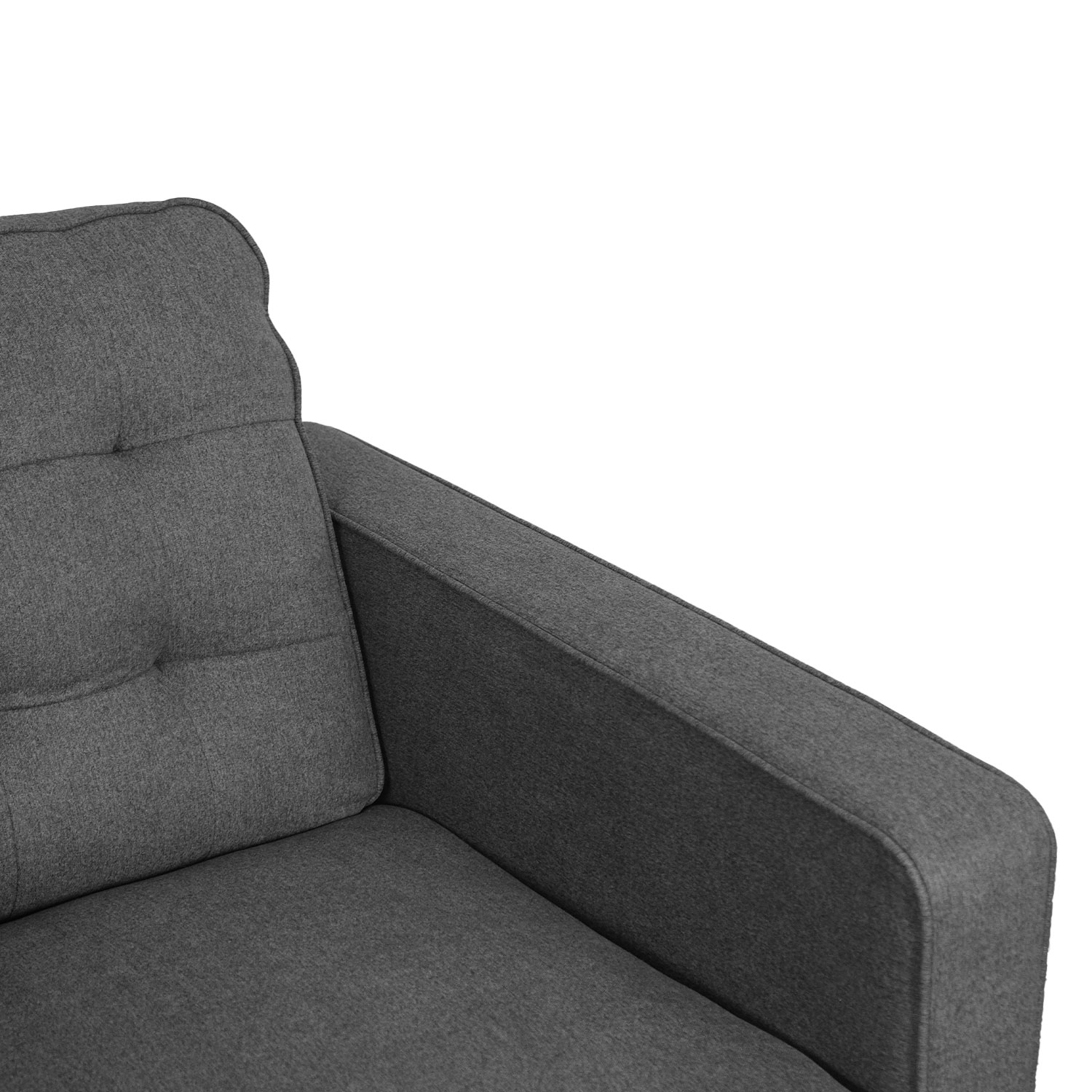Jane Pebble Grey Mid-Century 1 Seater Sofa