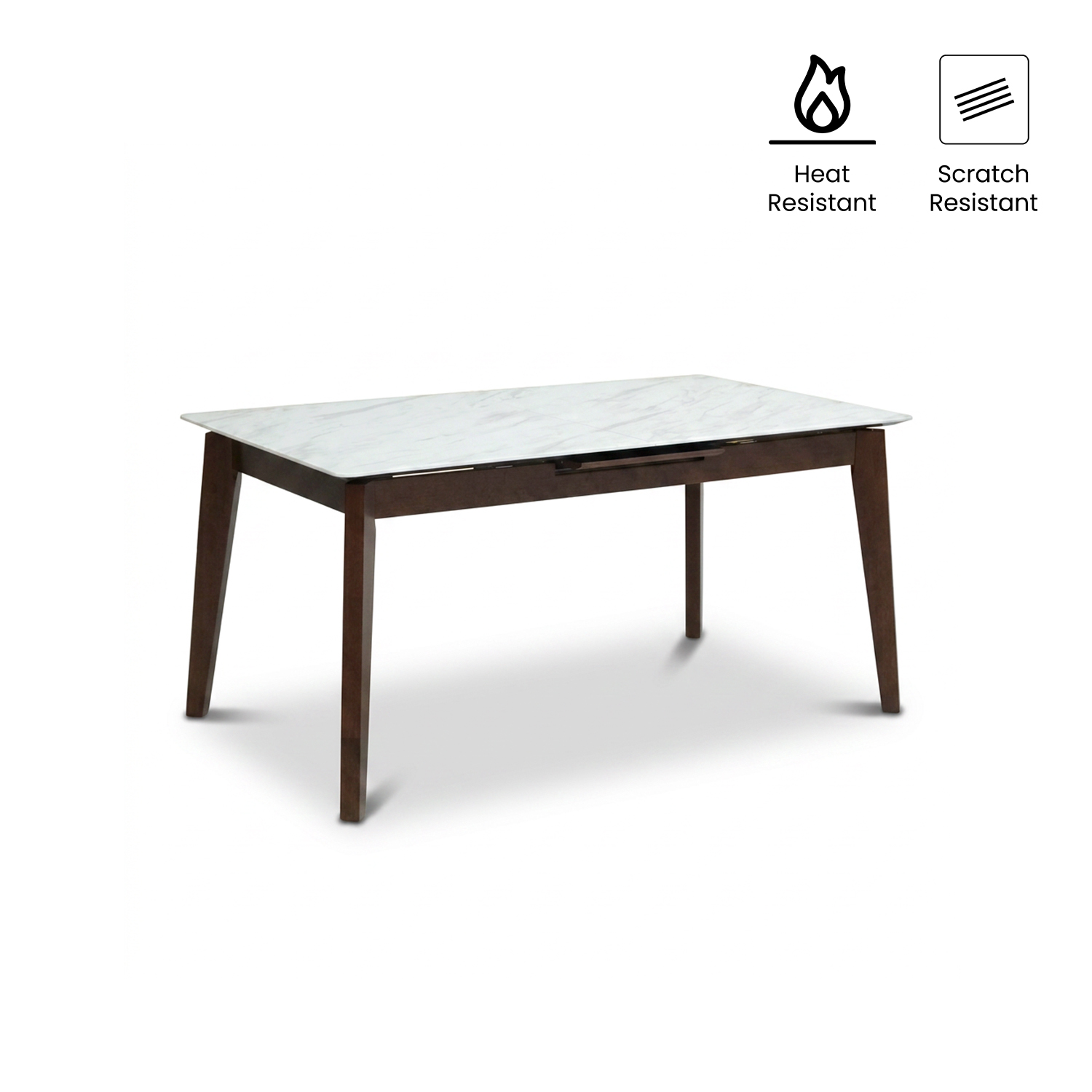 Helio White Expandable Dining Table 160-200cm