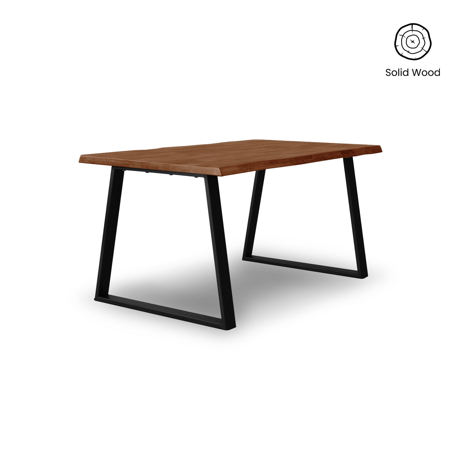 Fletcher Honey Oak Faux Live Edge Dining Table 150cm