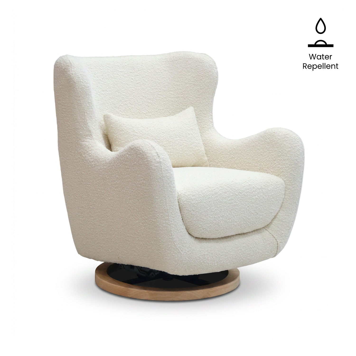 Beatrice Cloud Beige Swivel Glider Lounge Chair
