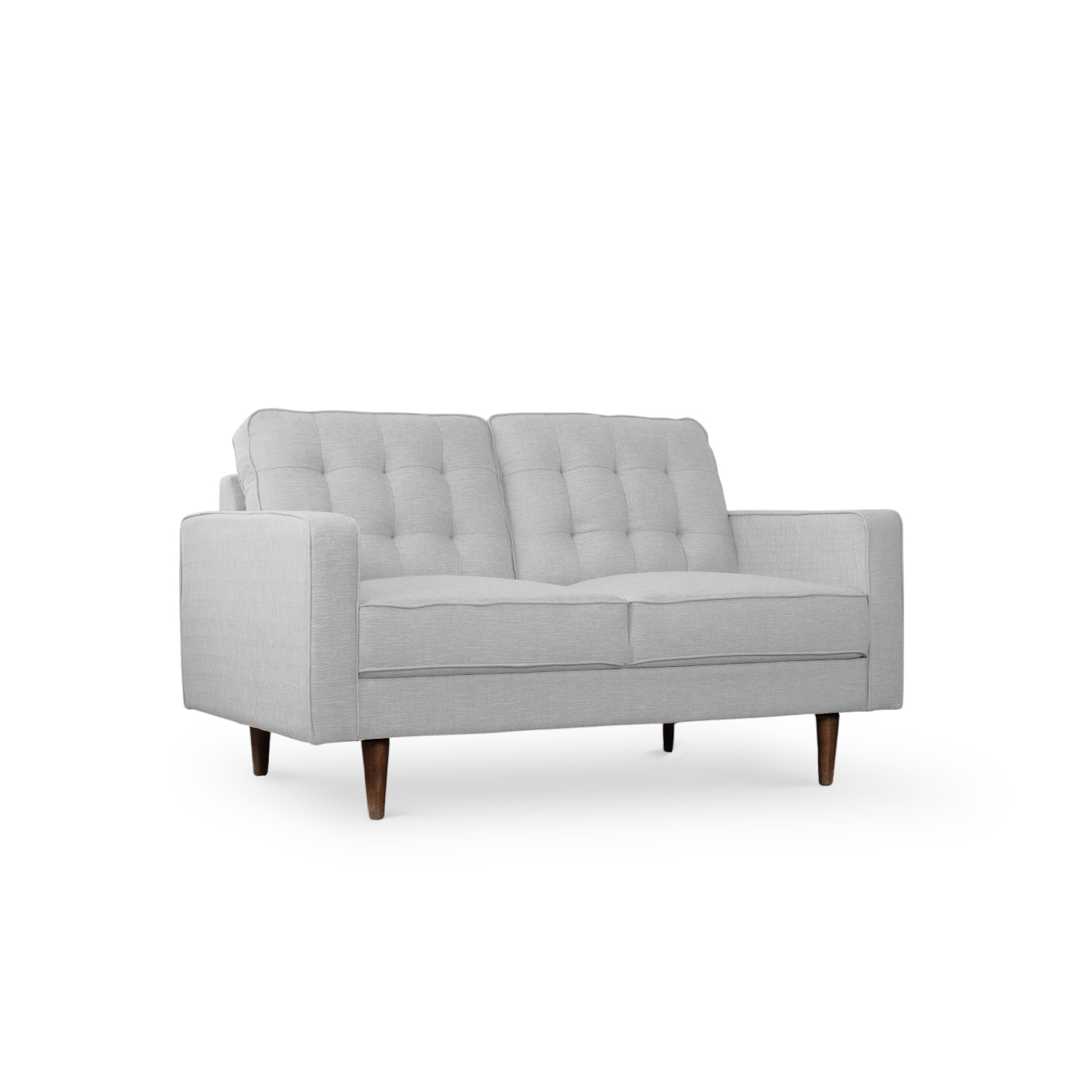 Jane Mist Grey Mid-Century 2 Seater Sofa