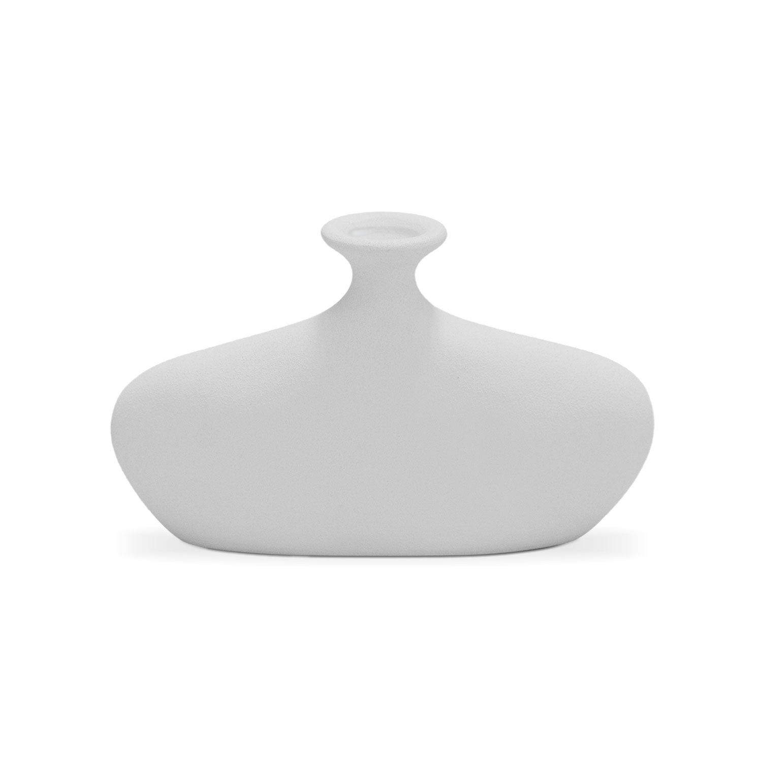 Sahara Textured White Sculptural Terracotta Vase