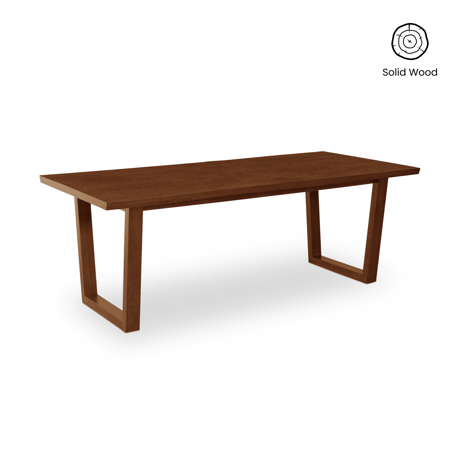Madeline Honey Oak Faux Live Edge Dining Table 210cm