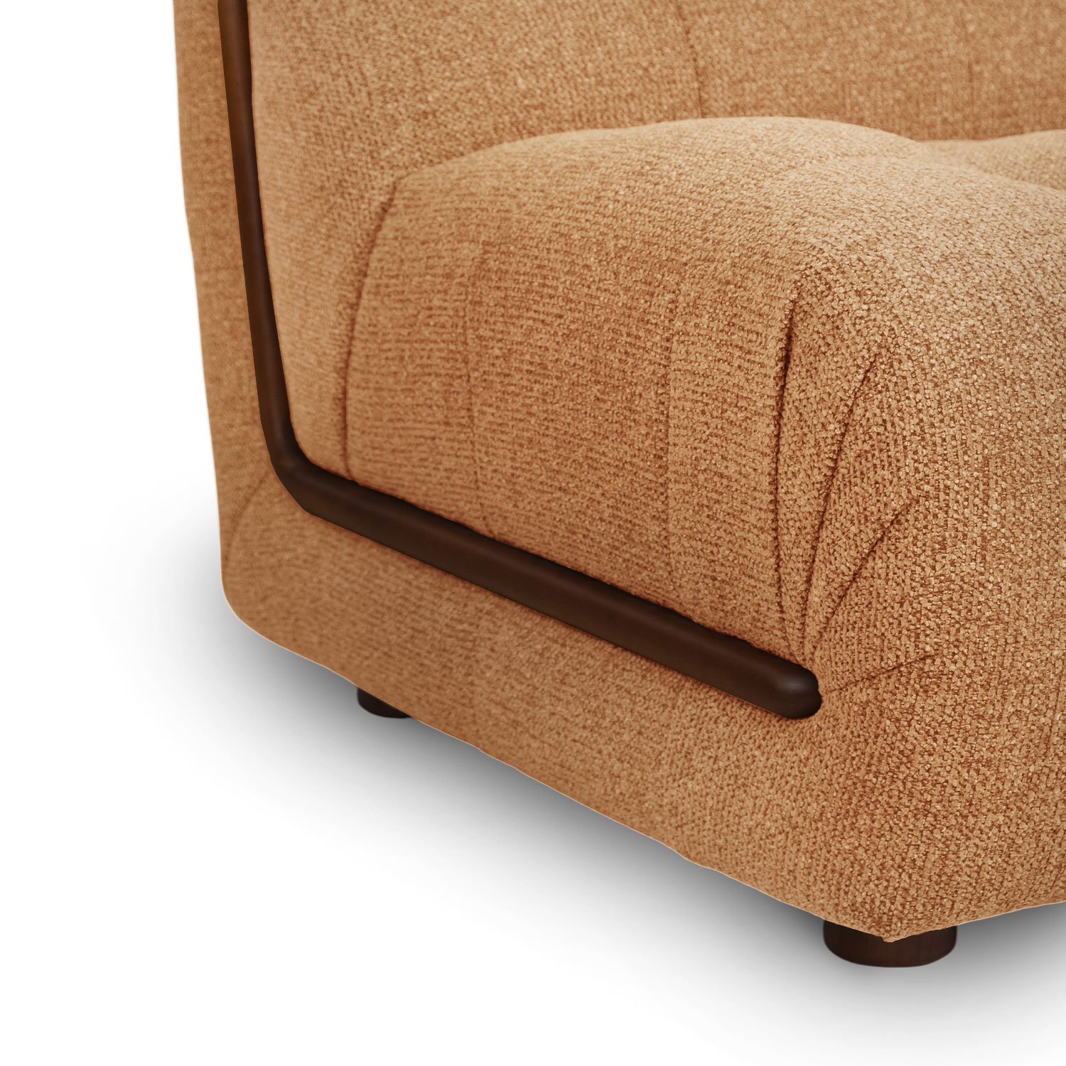 Sylvia Copper Brown 1 Seater Sofa