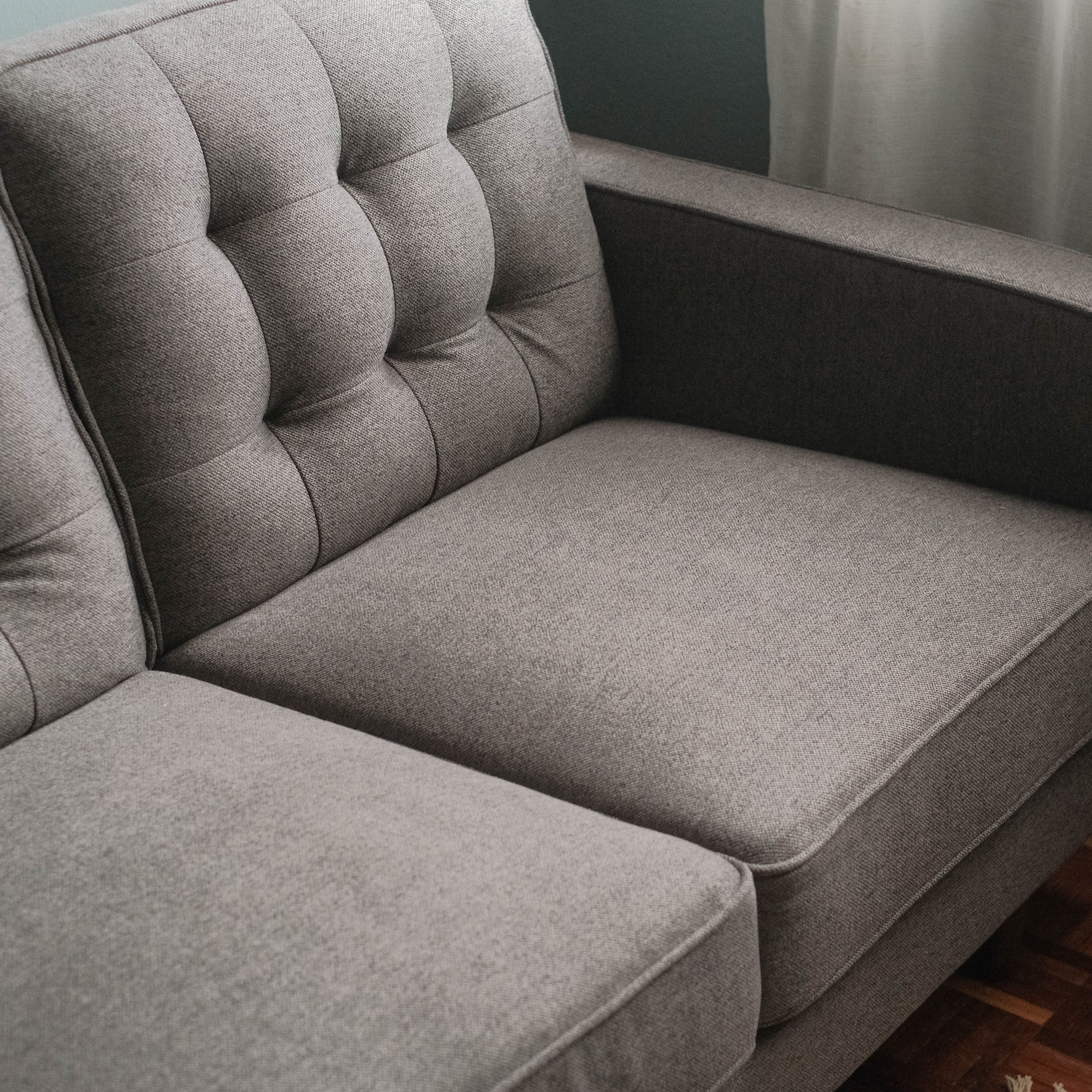 Jane Pebble Grey Mid-Century 3 Seater Sofa