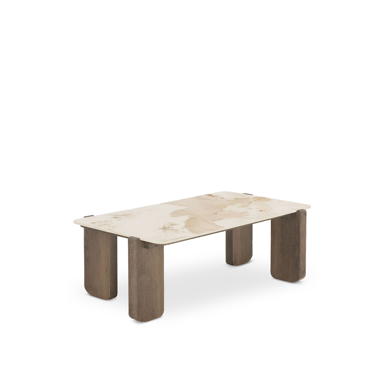Juno Ceramic White Rectangular Coffee Table