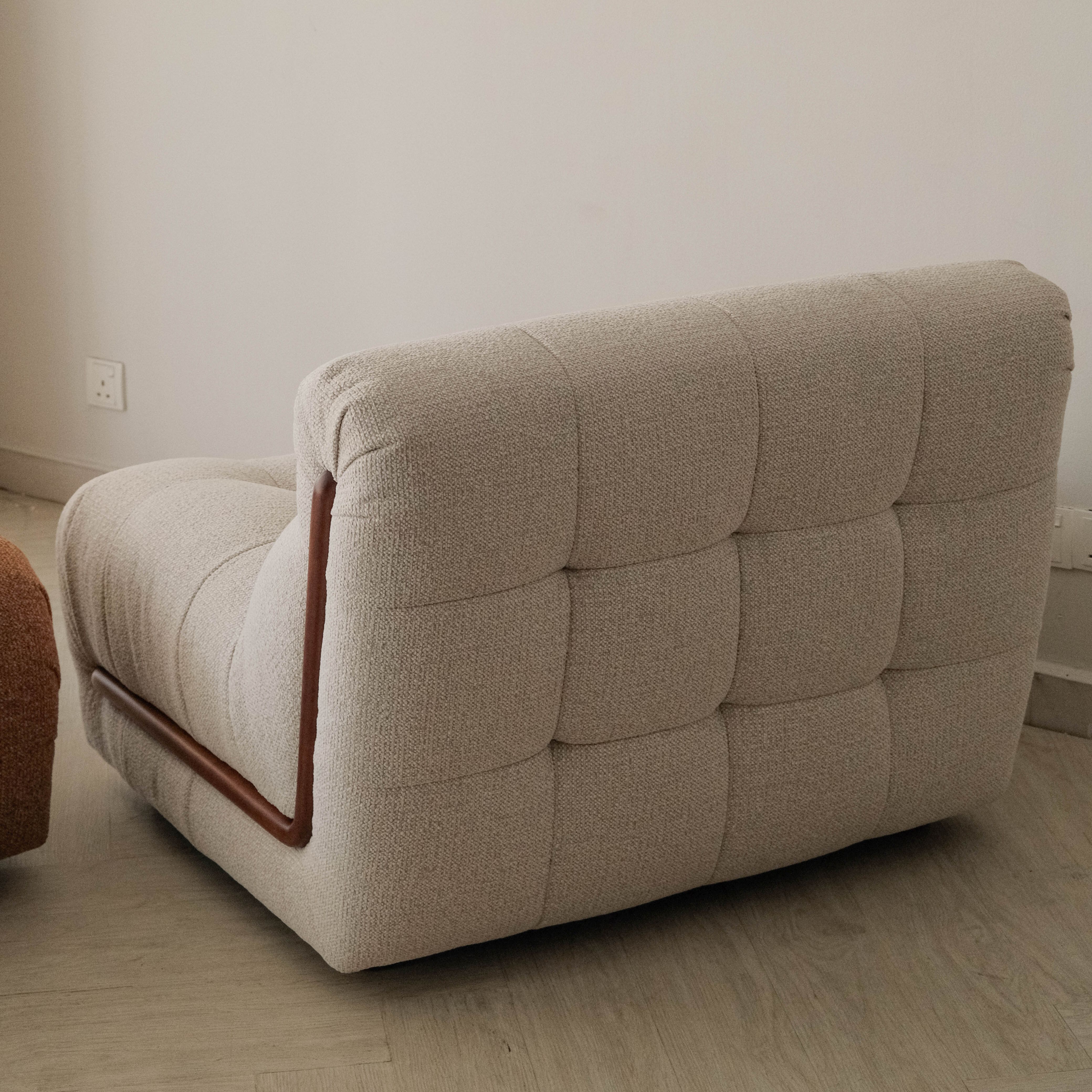 Sylvia Light Grey 1 Seater Sofa