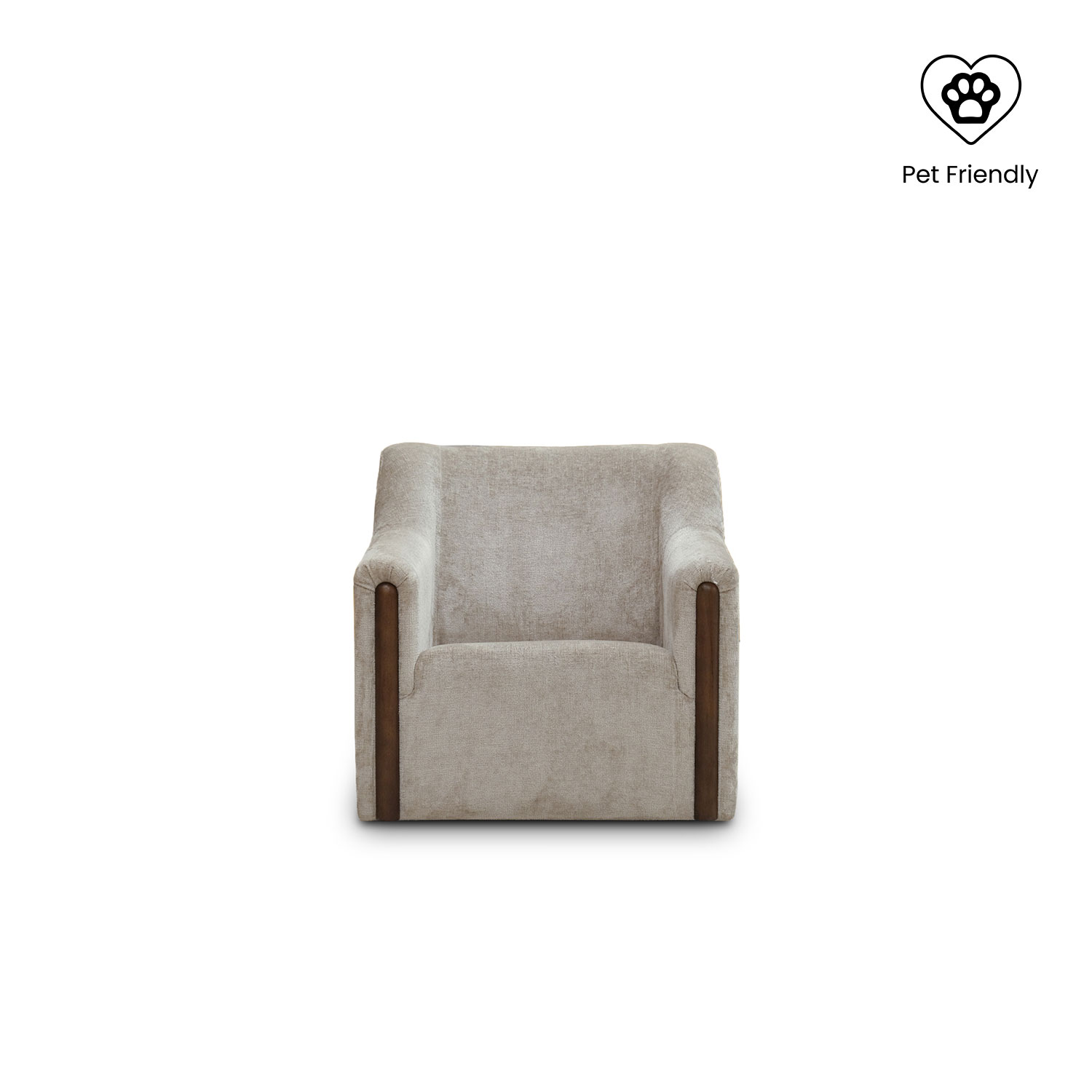 Martha Sand Brown 1 Seater Sofa