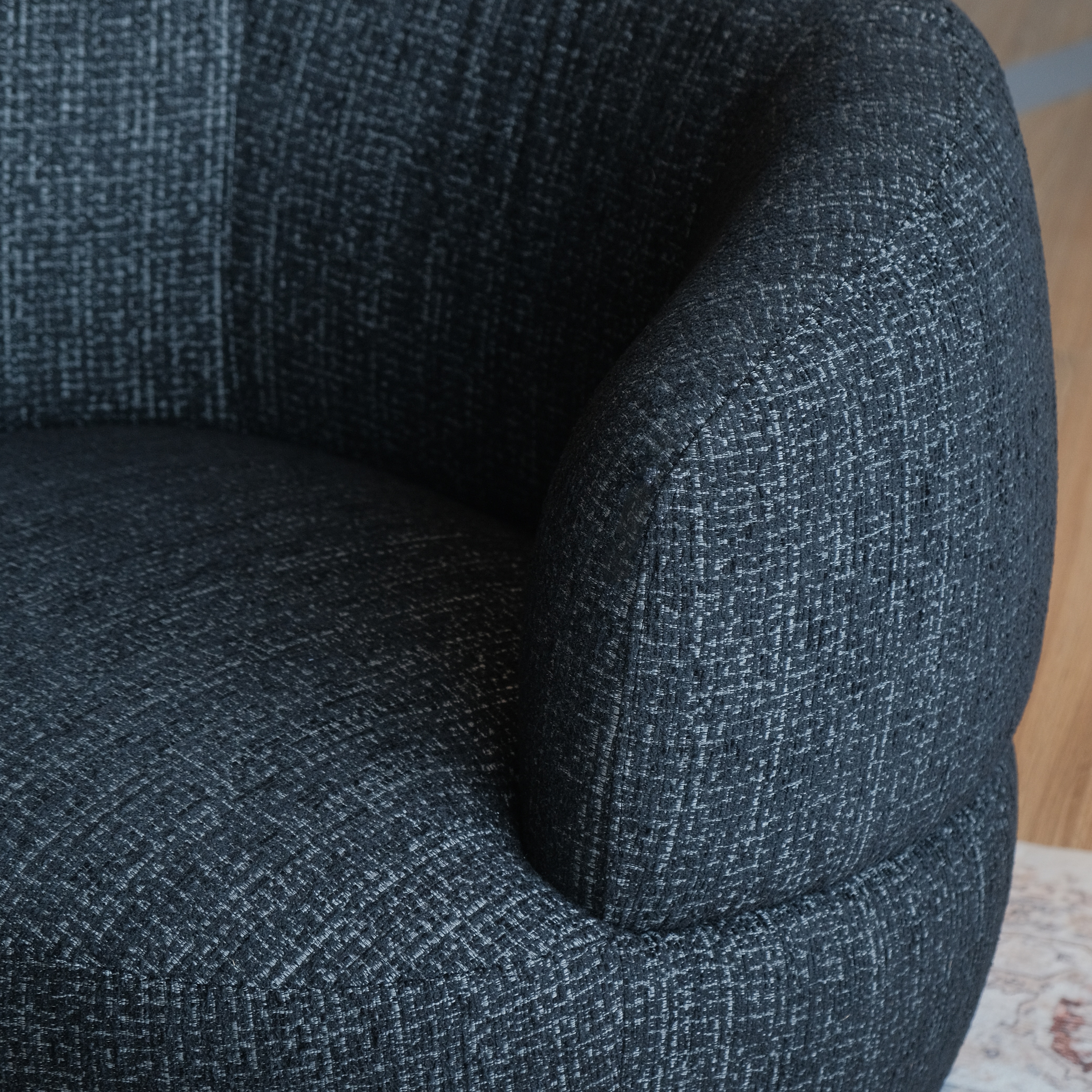 Jakob Ebony Swivel Lounge Chair