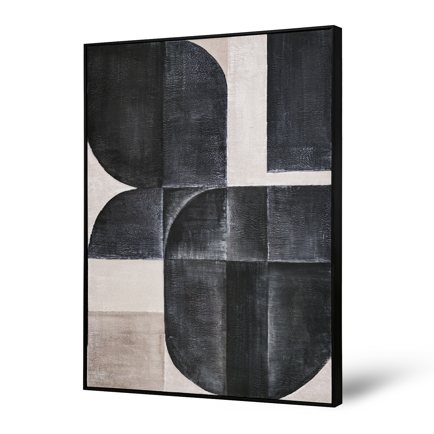 Framed Canvas 100x140cm Plaster - Geo Clovers