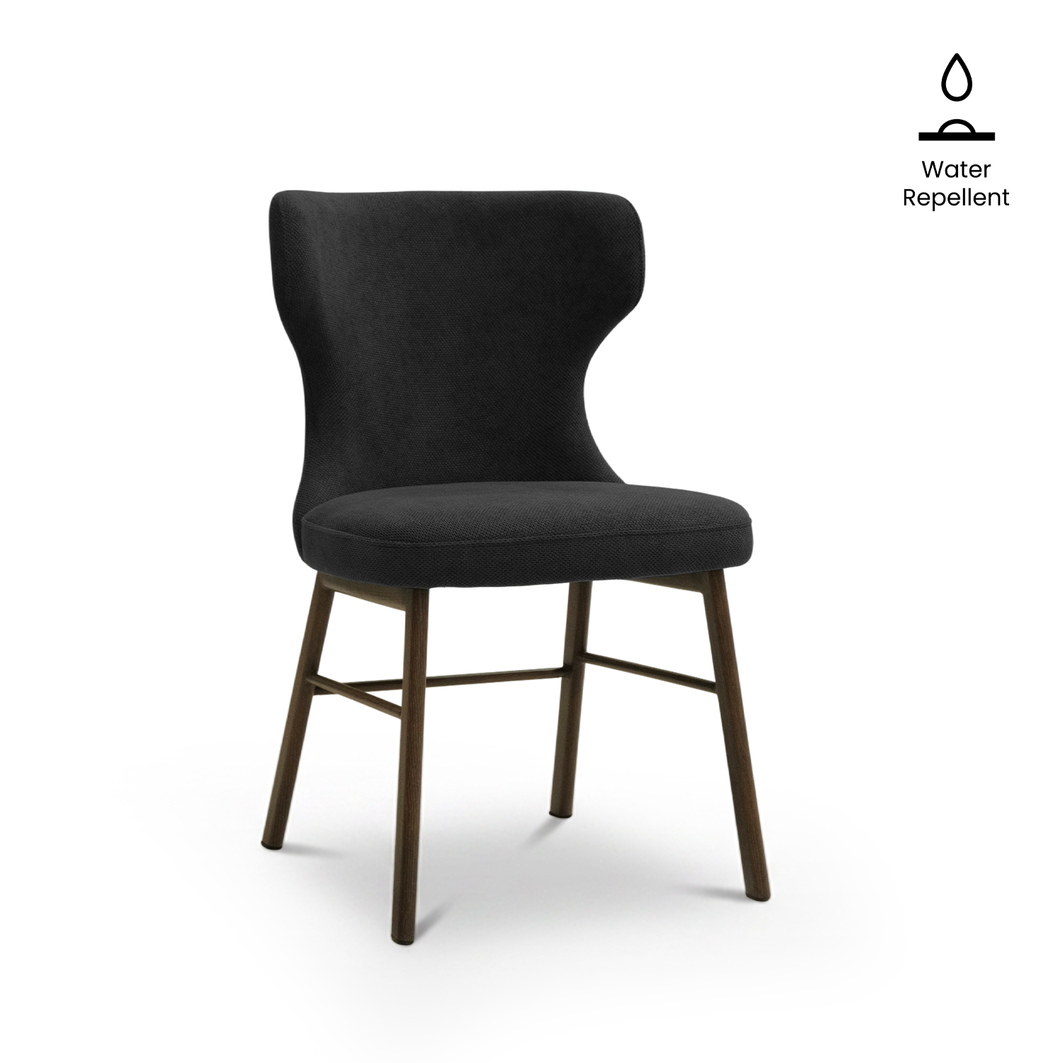 Stellar Walnut Dining Chair Coal Grey
