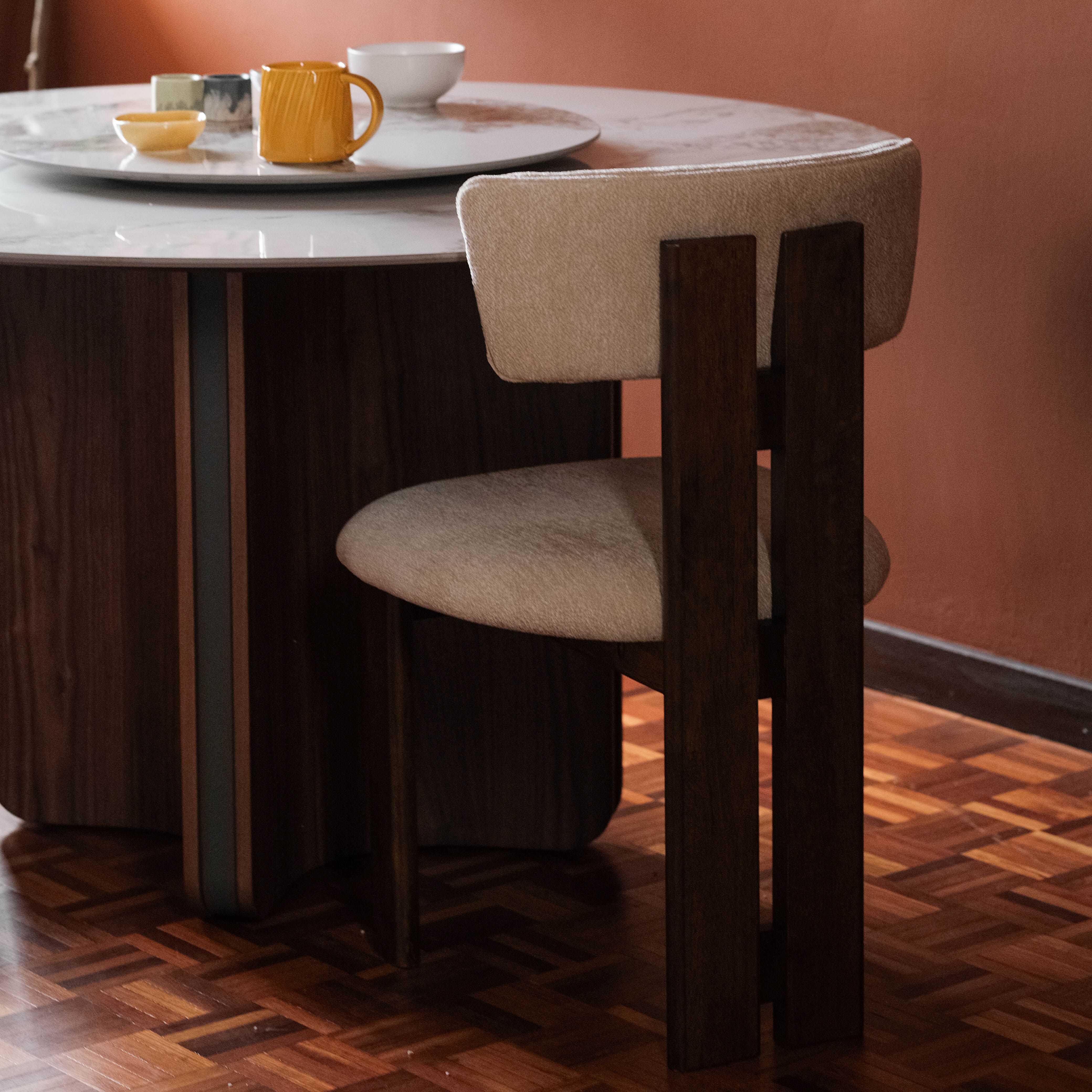 Monte Cedar Brown Dining Chair - Light Beige