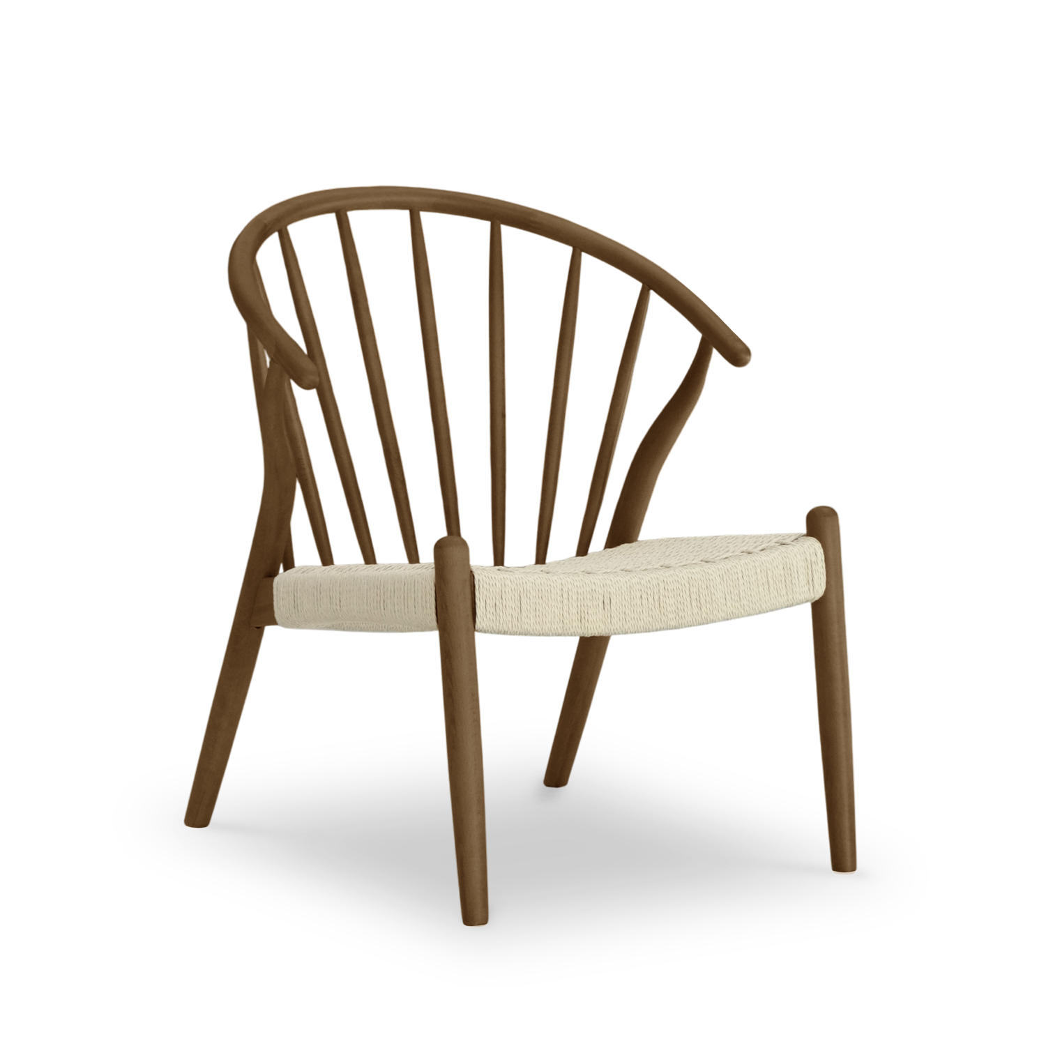 Quinn Brown Lounge Chair Natural Weave
